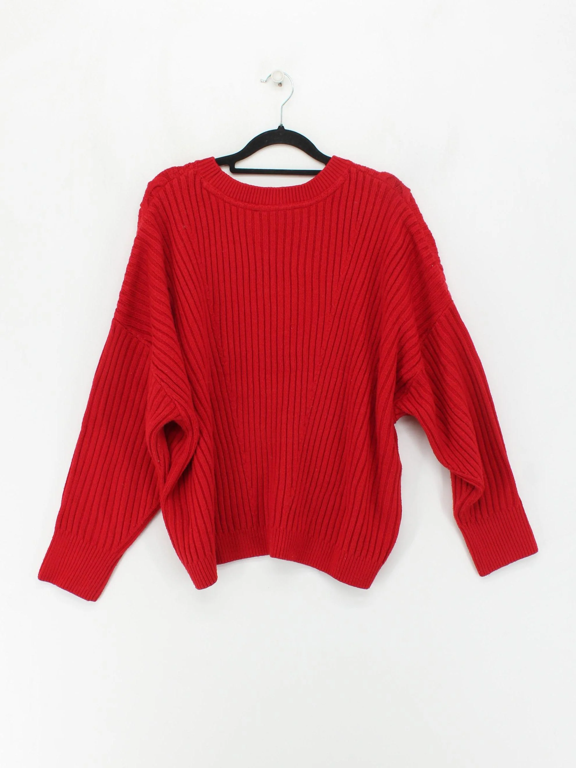 Tommy Hilfiger Women's Jumper XL Red 100% Acrylic Crew Neck Pullover - Image 2