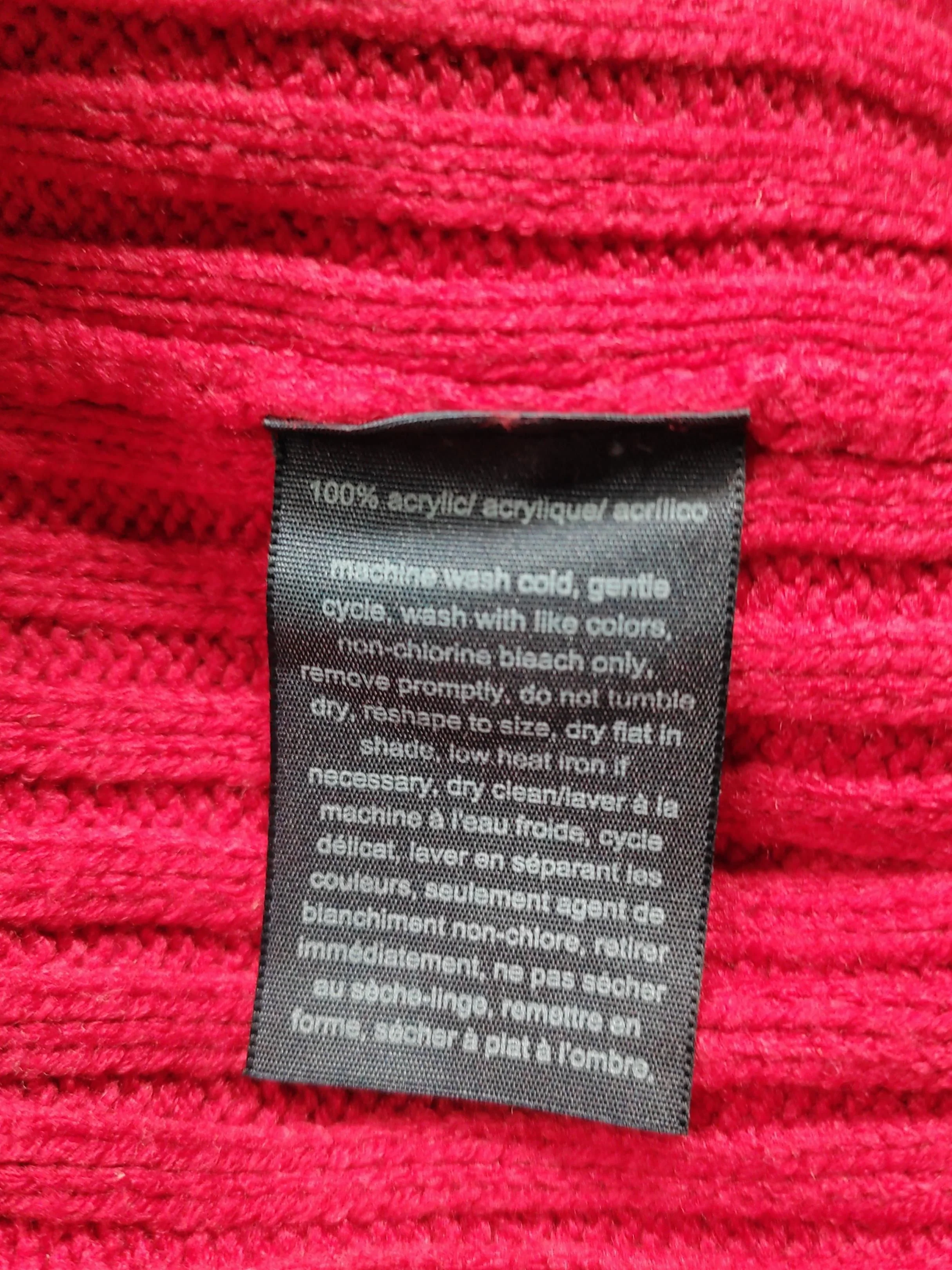Tommy Hilfiger Women's Jumper XL Red 100% Acrylic Crew Neck Pullover - Image 6
