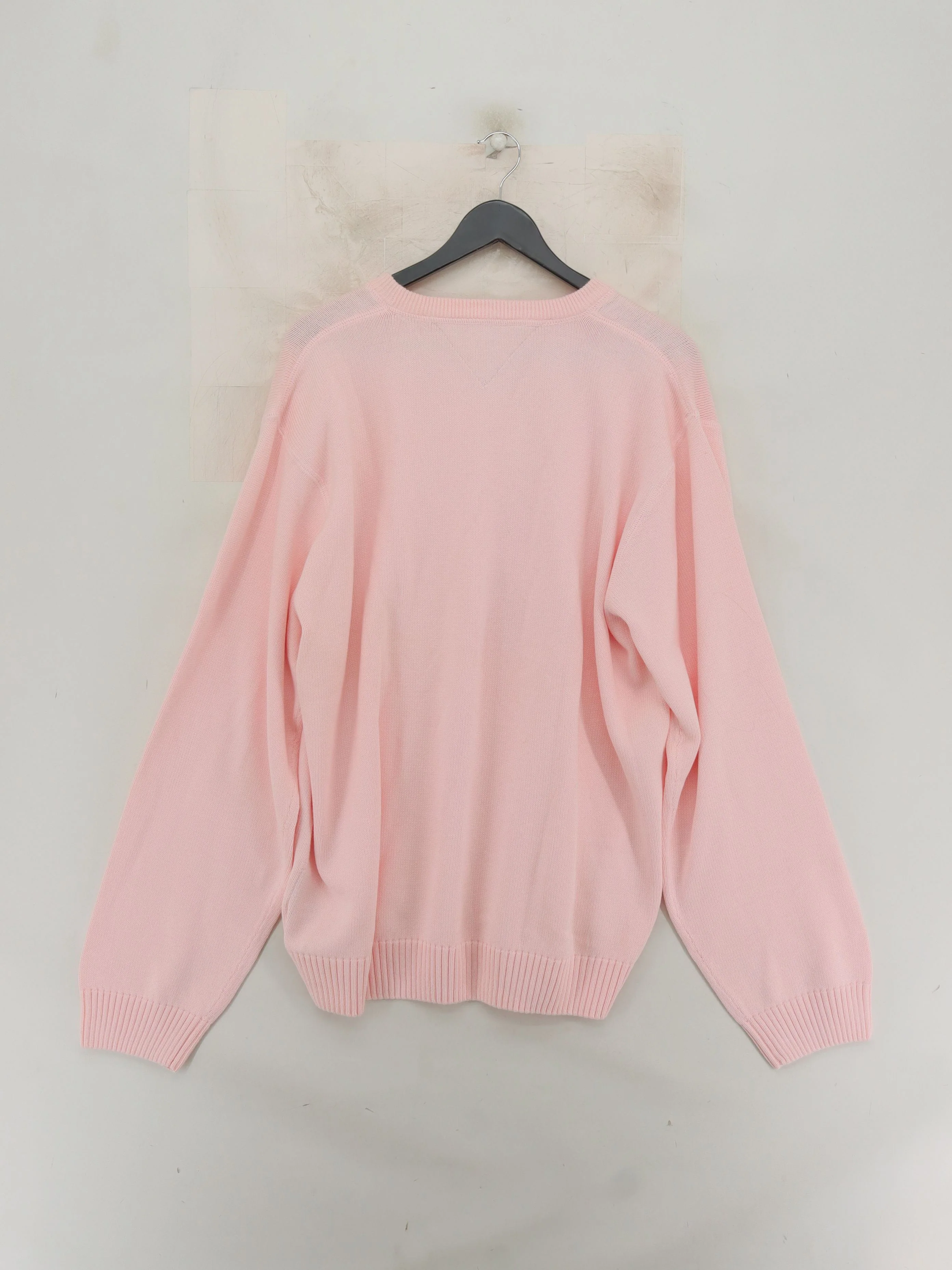 Tommy Hilfiger Women's Jumper XXL Pink 100% Cotton Crew Neck Pullover - Image 2