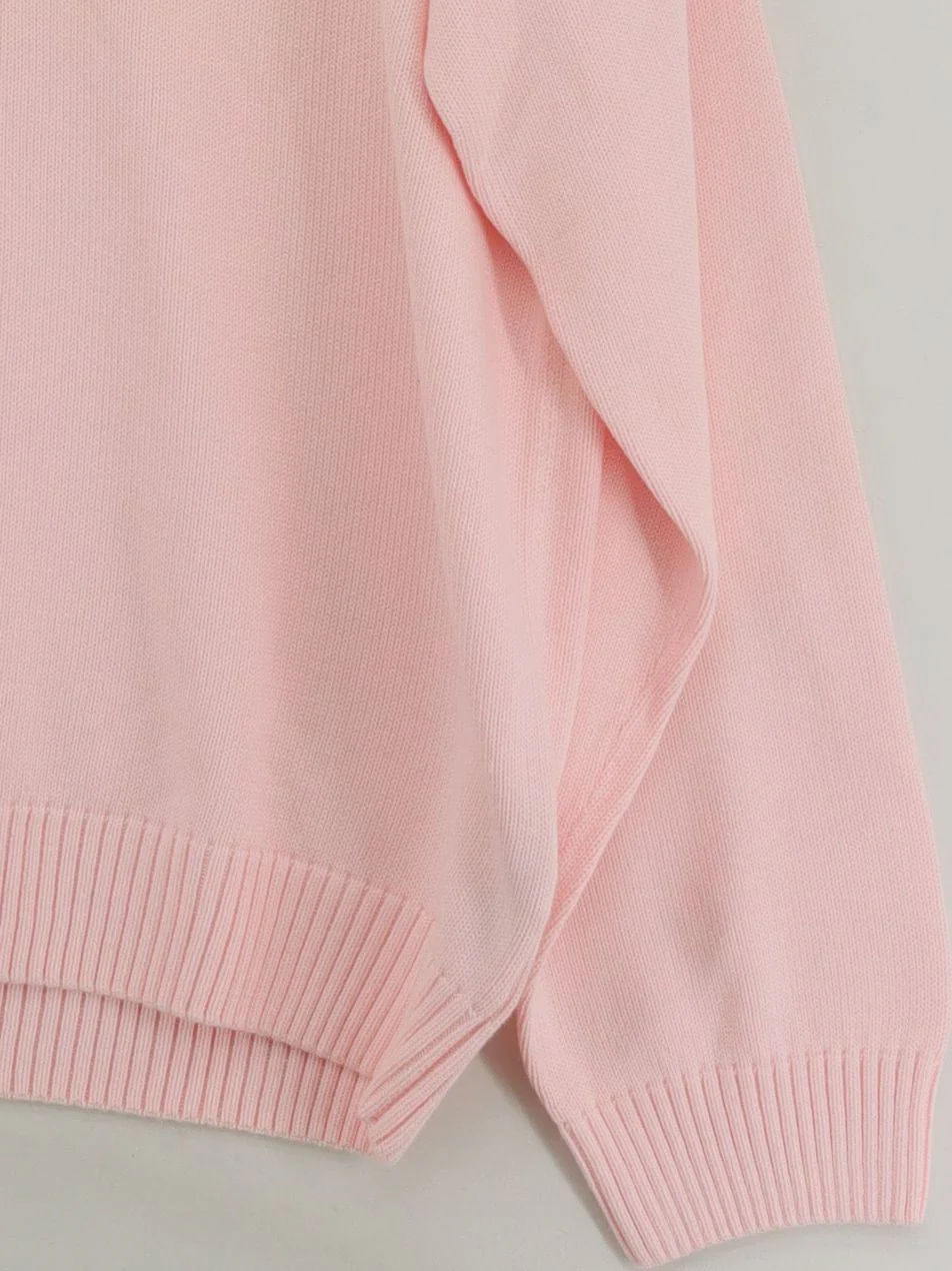 Tommy Hilfiger Women's Jumper XXL Pink 100% Cotton Crew Neck Pullover - Image 4