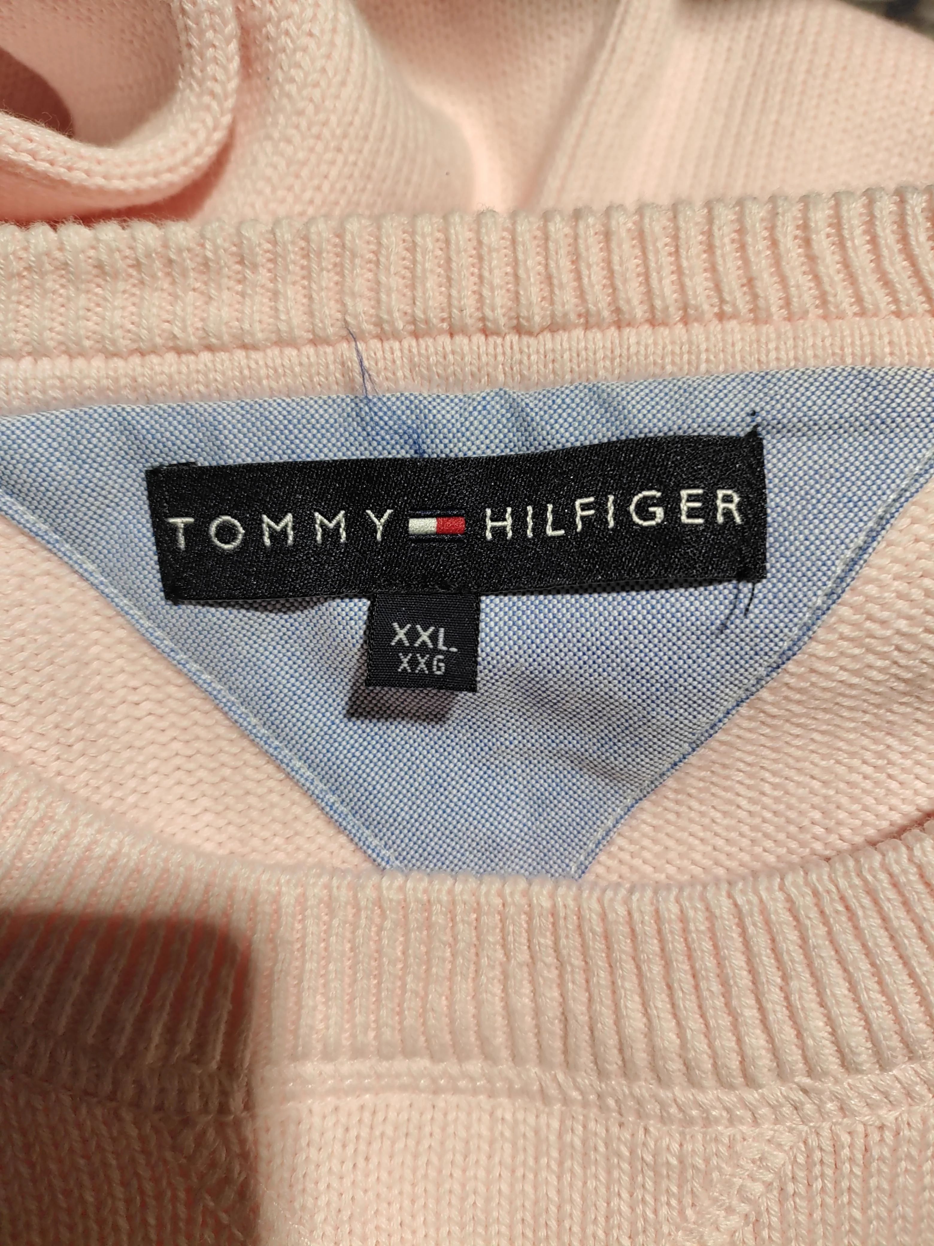 Tommy Hilfiger Women's Jumper XXL Pink 100% Cotton Crew Neck Pullover - Image 5