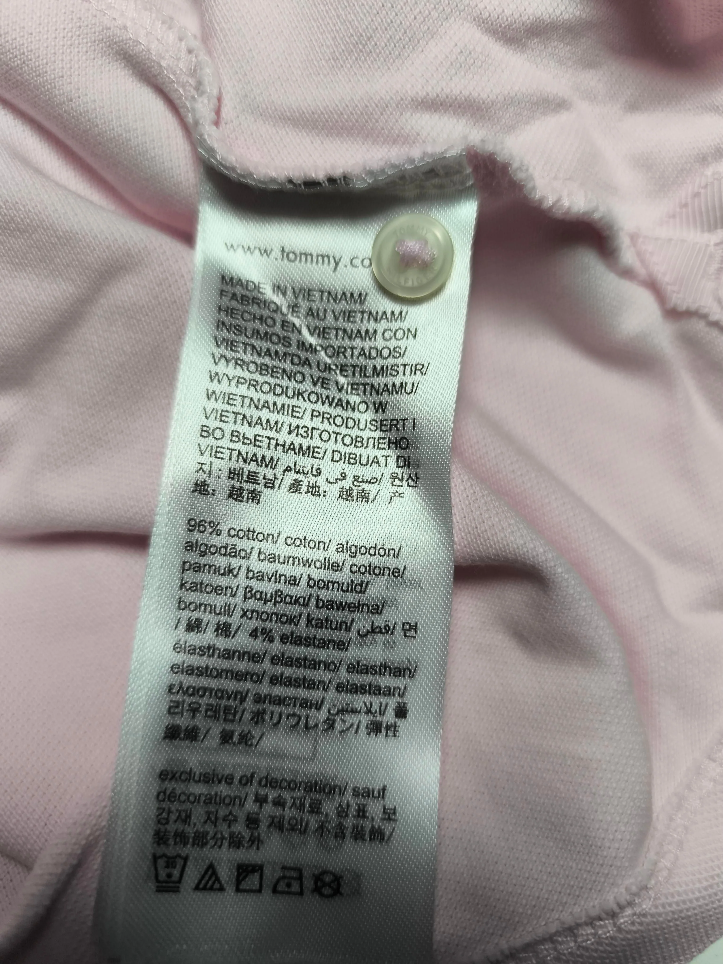 Tommy Hilfiger Women's Polo M Pink Cotton with Elastane Basic - Image 6