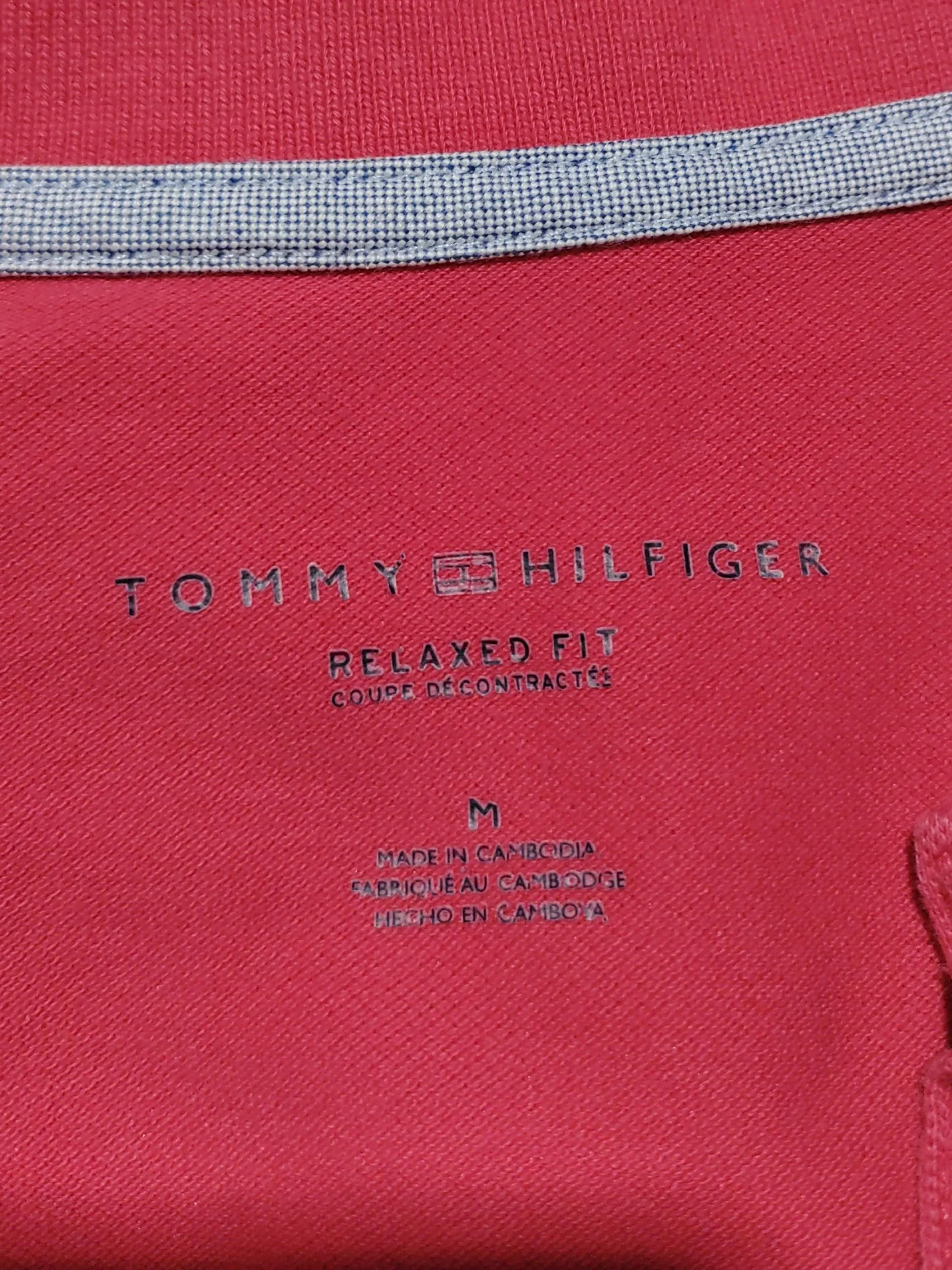 Tommy Hilfiger Women's Polo M Red Cotton with Elastane Basic - Image 5