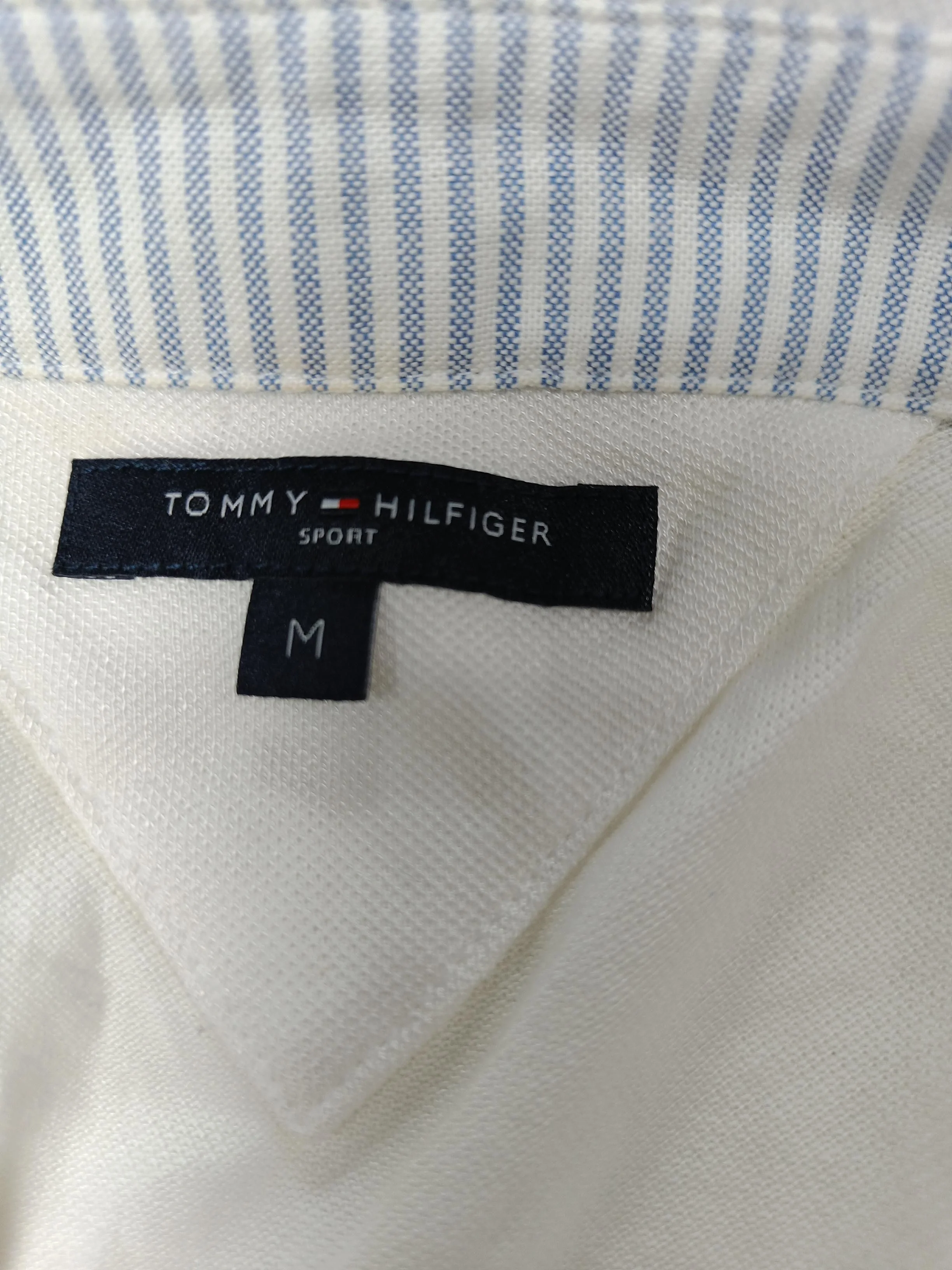 Tommy Hilfiger Women's Polo M White 100% Viscose Sleeveless Collared Basic - Image 5