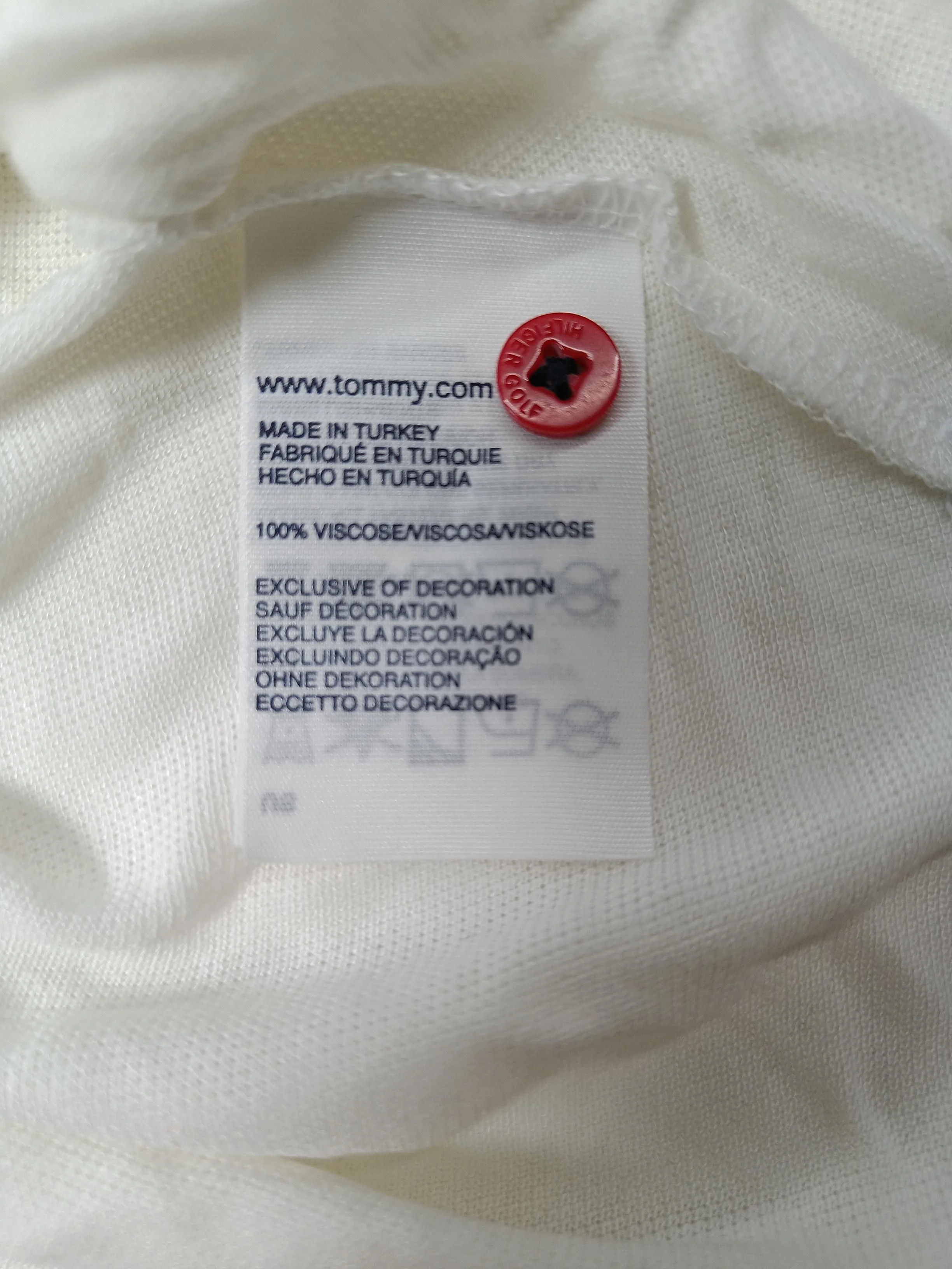 Tommy Hilfiger Women's Polo M White 100% Viscose Sleeveless Collared Basic - Image 6