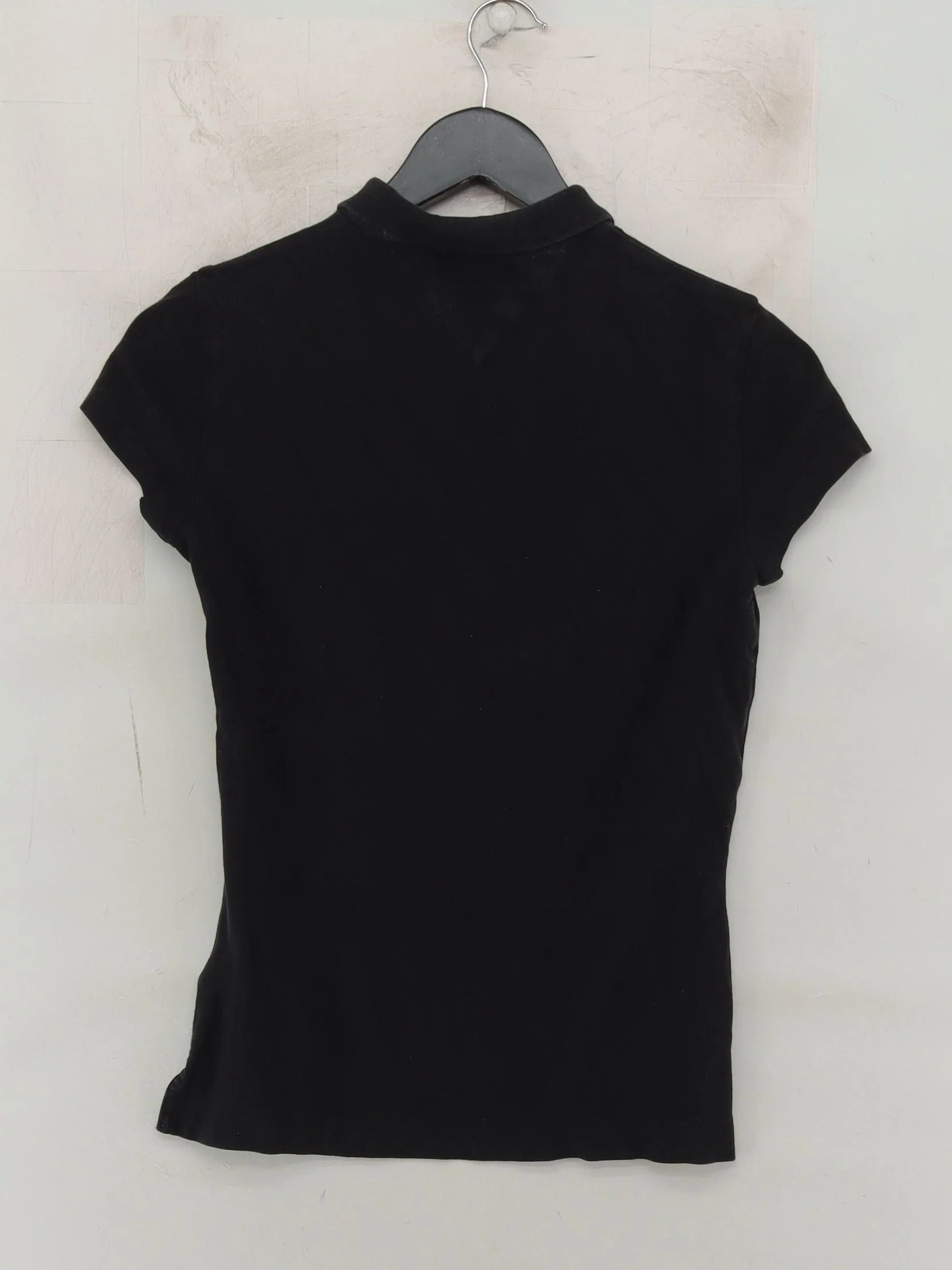 Tommy Hilfiger Women's Polo S Black Cotton with Elastane Basic - Image 2