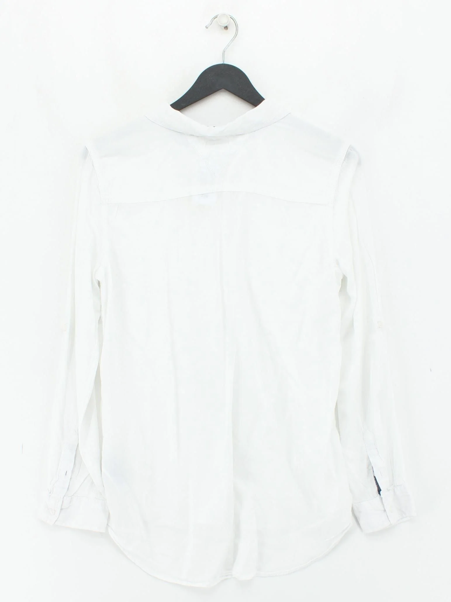 Tommy Hilfiger Women's Shirt S White Viscose with Cotton Basic - Image 2