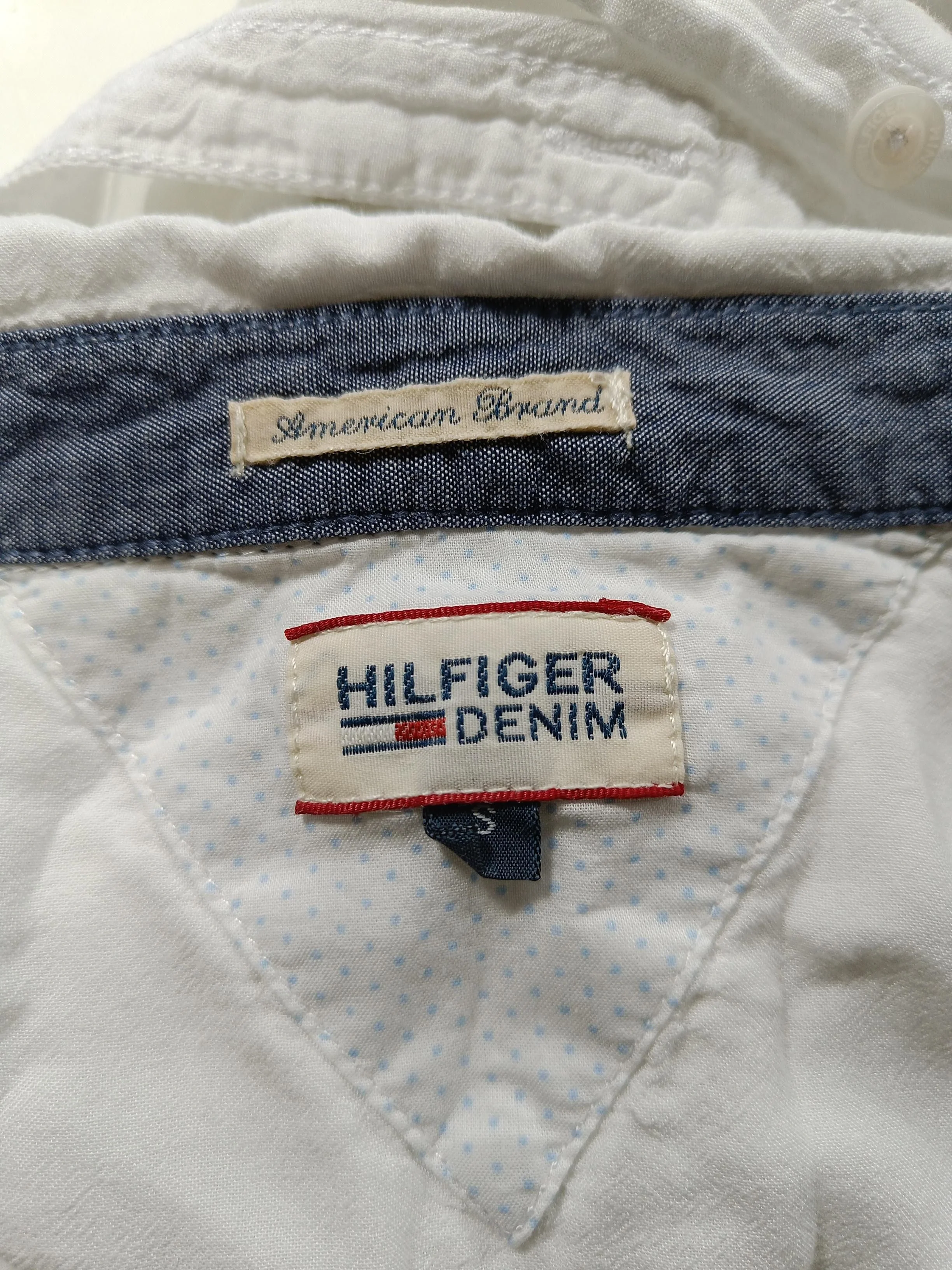Tommy Hilfiger Women's Shirt S White Viscose with Cotton Basic - Image 5