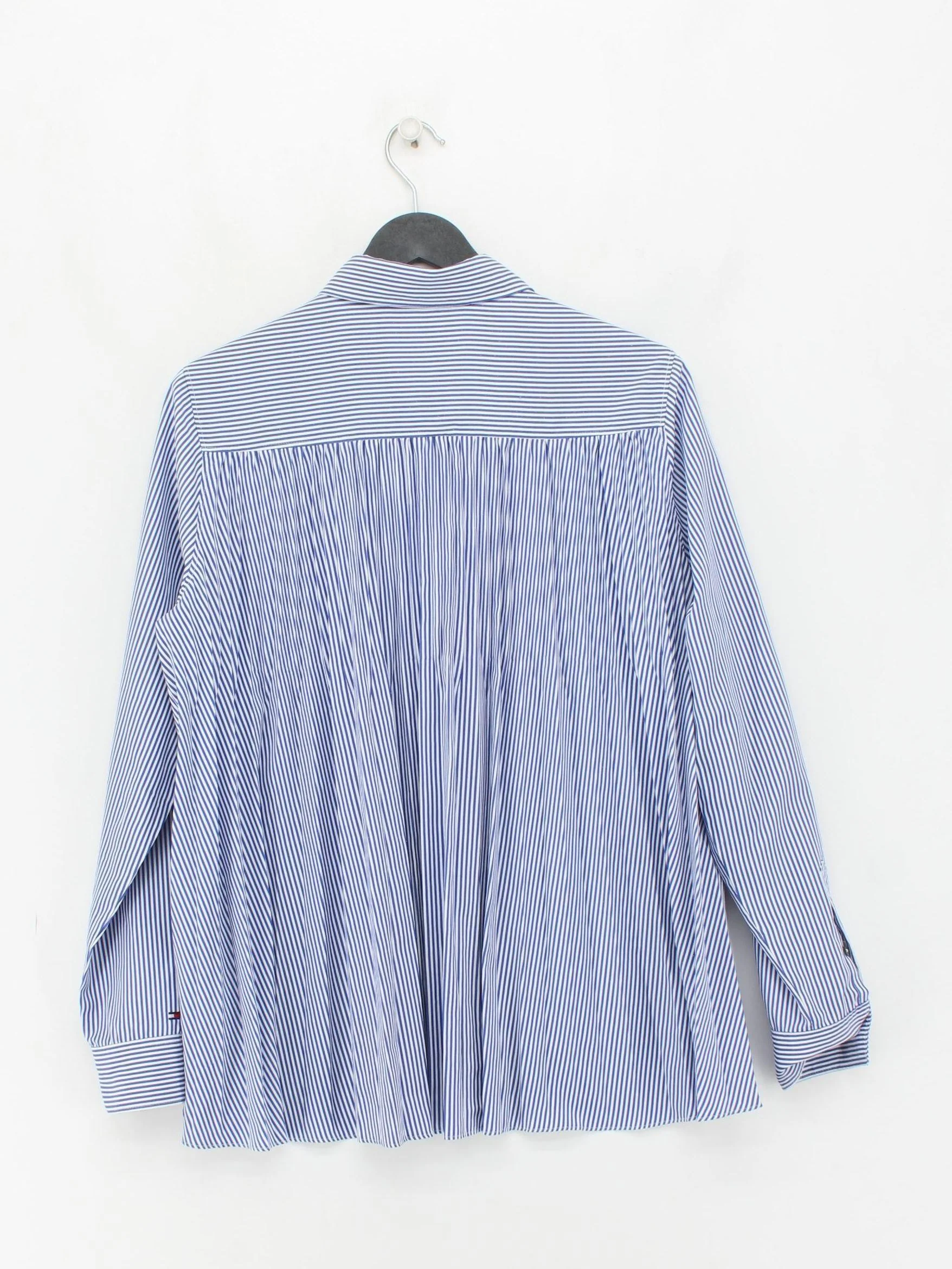 Tommy Hilfiger Women's Shirt UK 8 Blue 100% Polyester Basic - Image 2