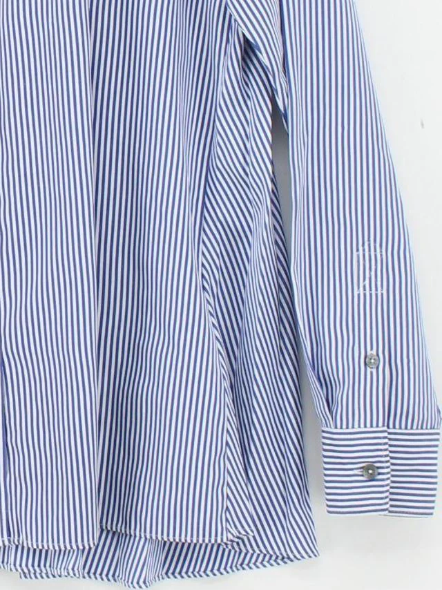 Tommy Hilfiger Women's Shirt UK 8 Blue 100% Polyester Basic - Image 4