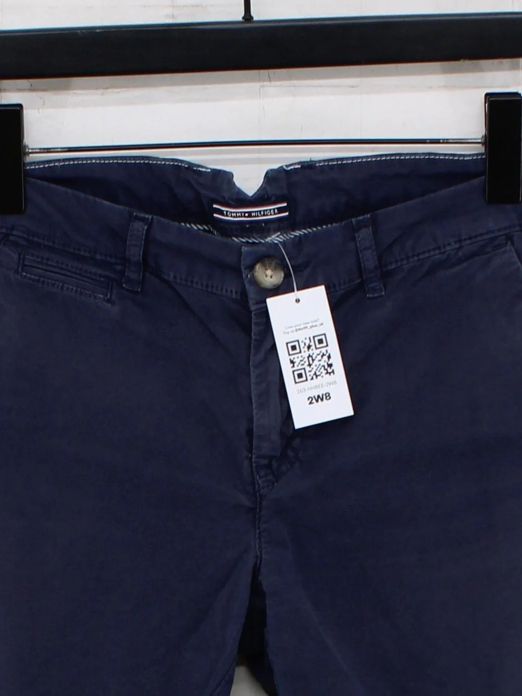 Tommy Hilfiger Women's Shorts UK 10 Blue 100% Cotton Mom - Image 3