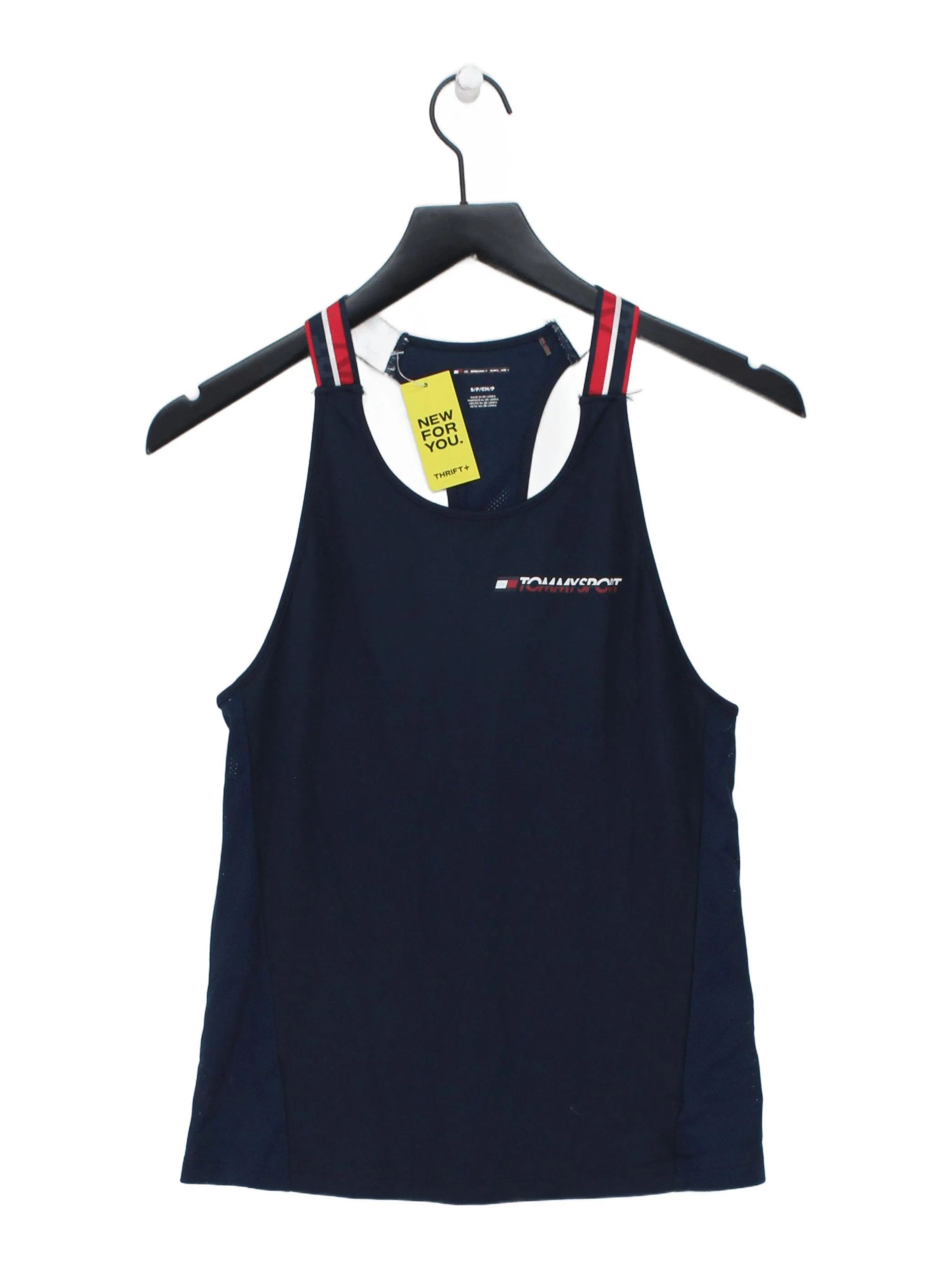 Tommy Hilfiger Women's T-Shirt L Blue 100% Polyester Sleeveless Basic
