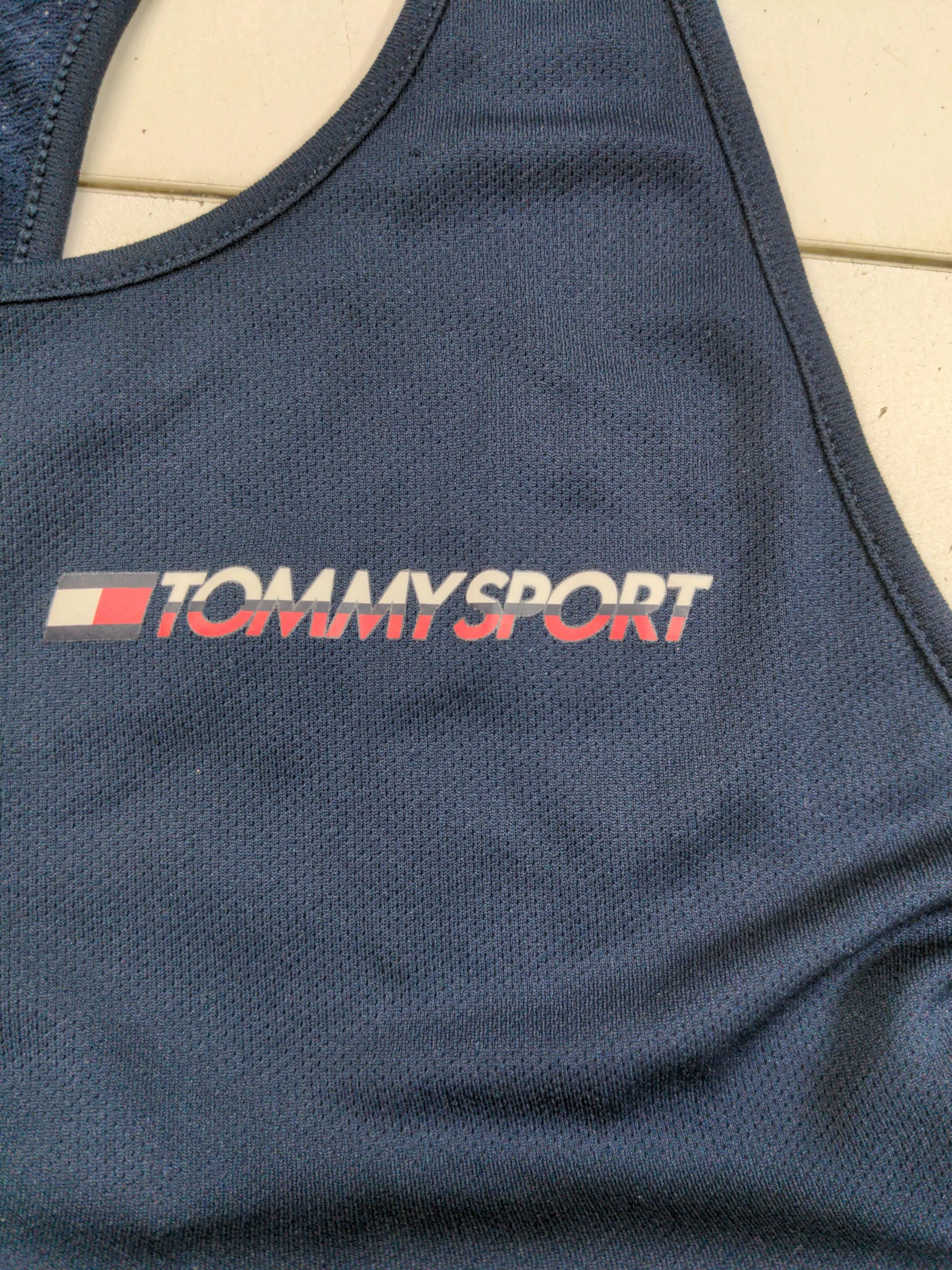 Tommy Hilfiger Women's T-Shirt L Blue 100% Polyester Sleeveless Basic - Image 5