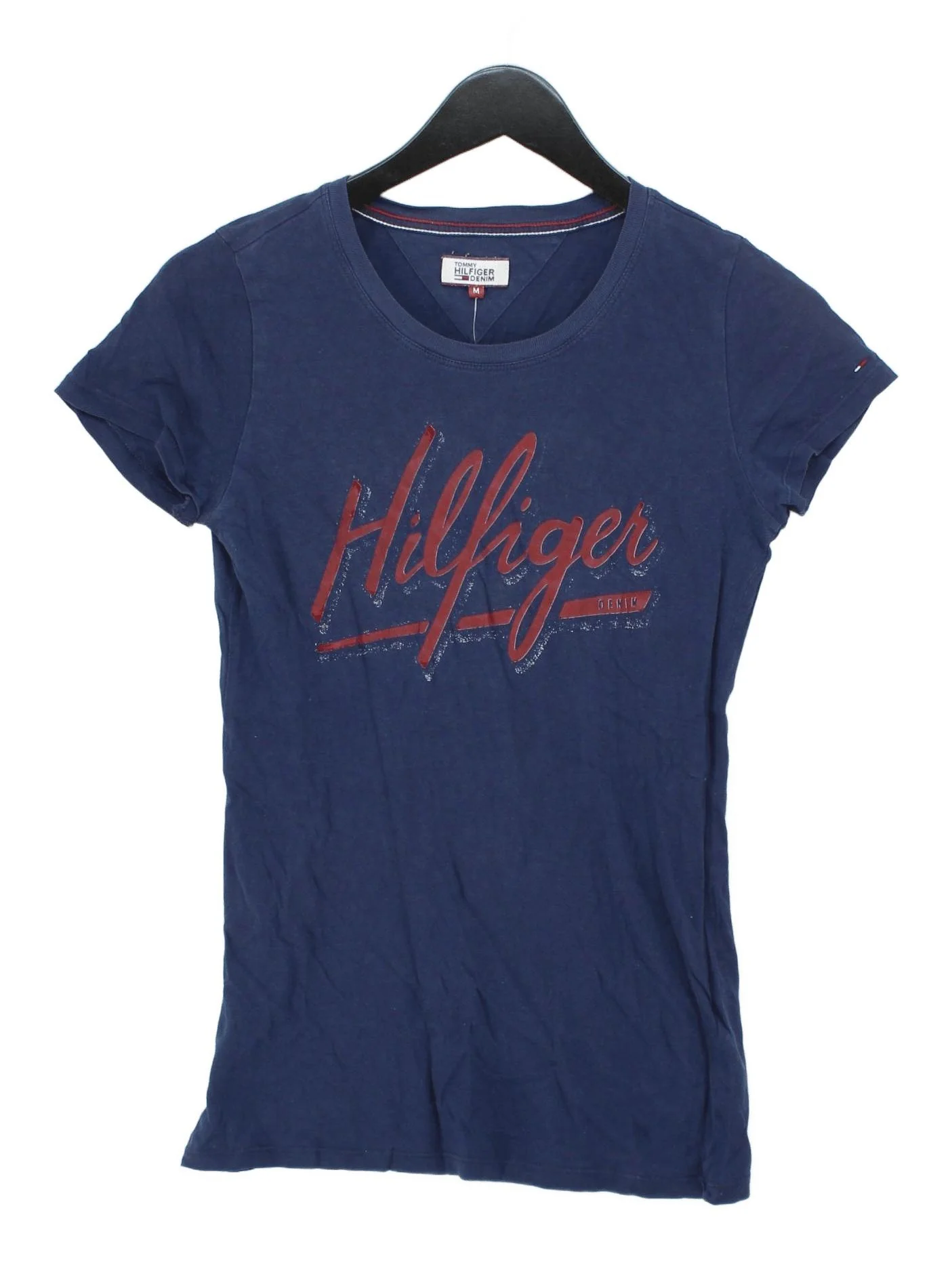 Tommy Hilfiger Women's T-Shirt M Blue 100% Cotton Basic
