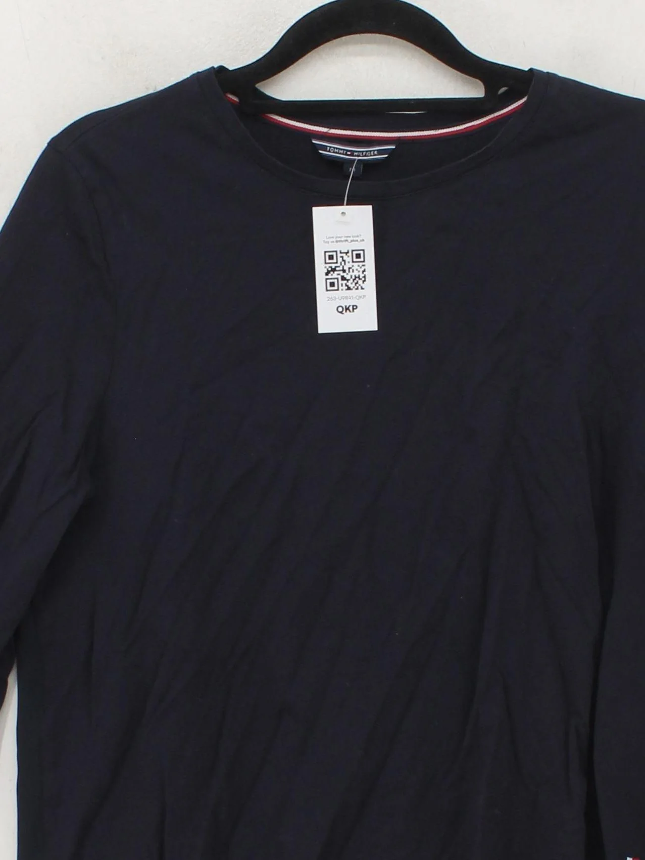 Tommy Hilfiger Women's Top M Black 100% Other 3/4 Sleeve Round Neck Basic - Image 3