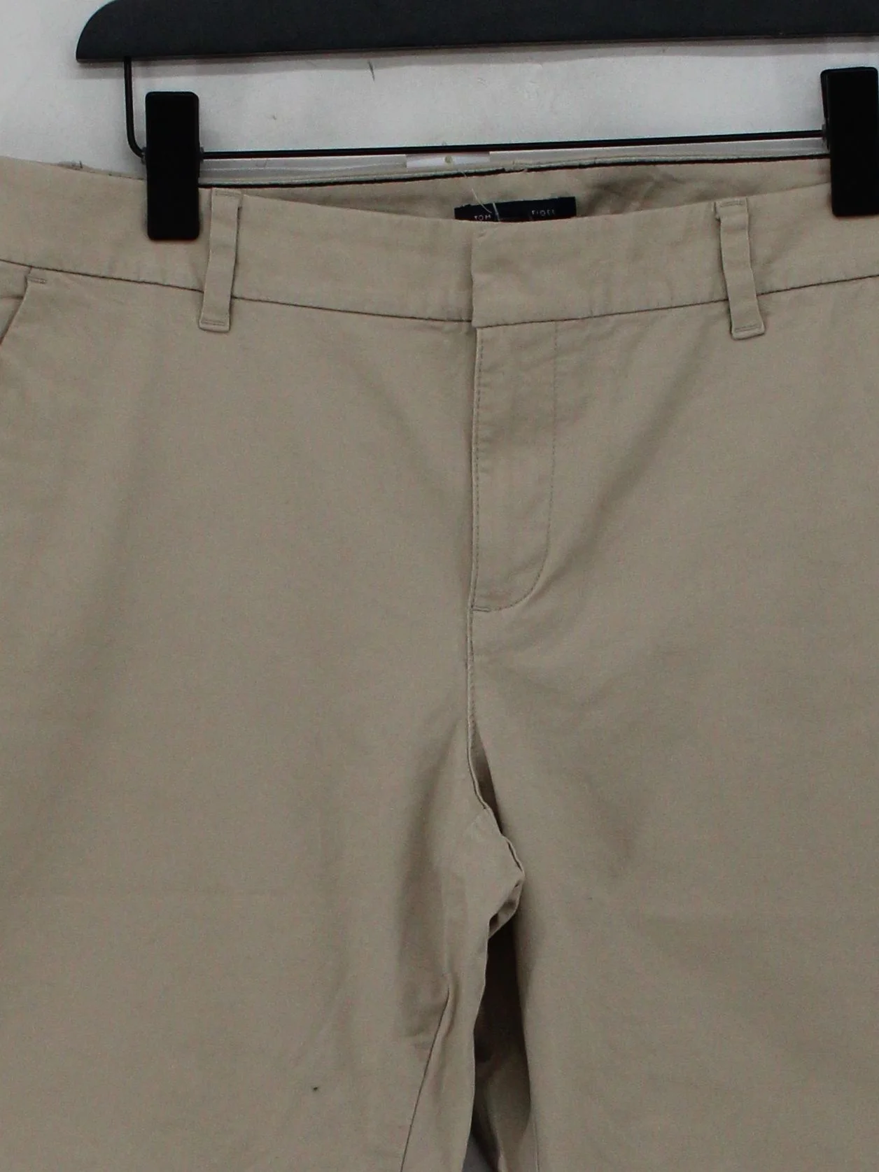 Tommy Hilfiger Women's Trousers UK 12 Cream Cotton with Elastane Tapered Chino - Image 3