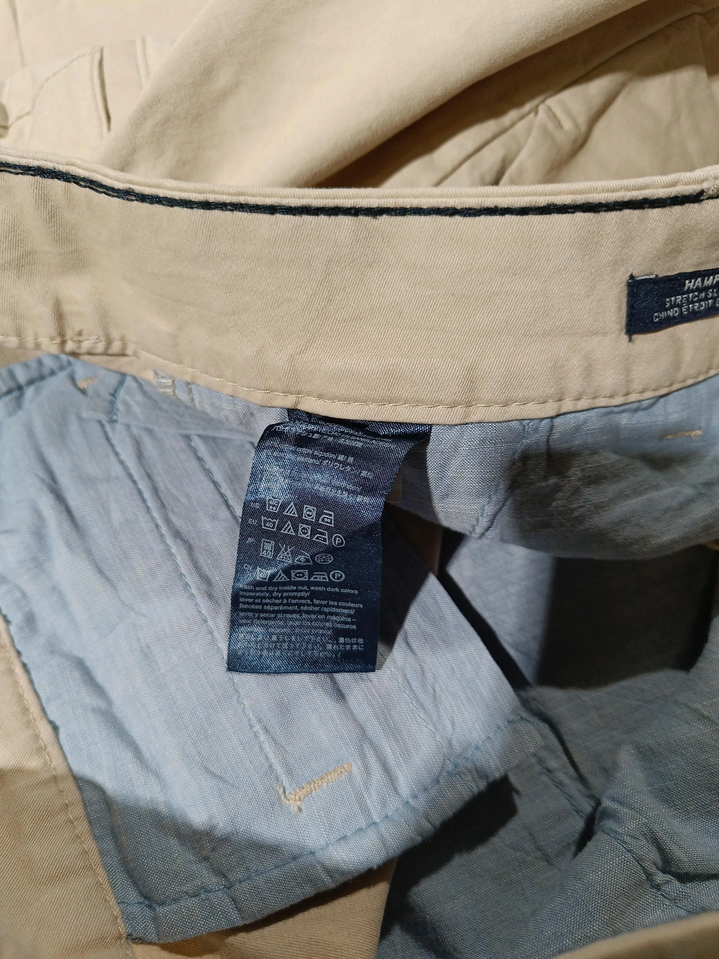Tommy Hilfiger Women's Trousers UK 12 Cream Cotton with Elastane Tapered Chino - Image 5