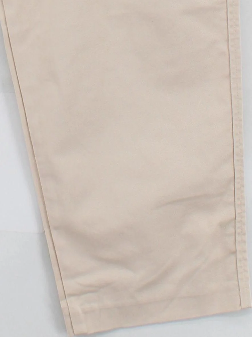Tommy Hilfiger Women's Trousers UK 14 Cream Cotton with Elastane Tapered Chino - Image 4