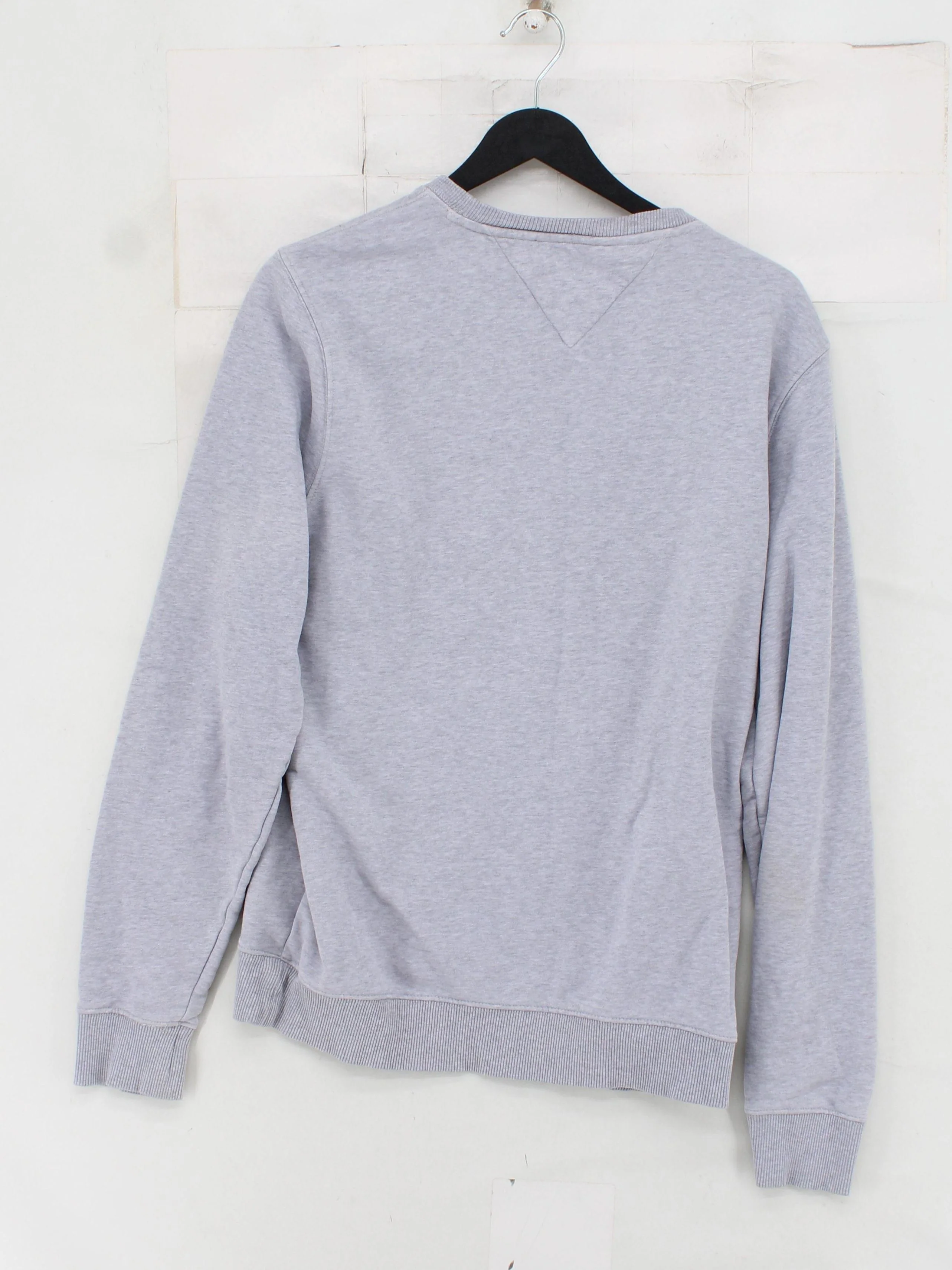 Tommy Jeans Men's Hoodie M Grey Graphic Cotton with Polyester Pullover - Image 2