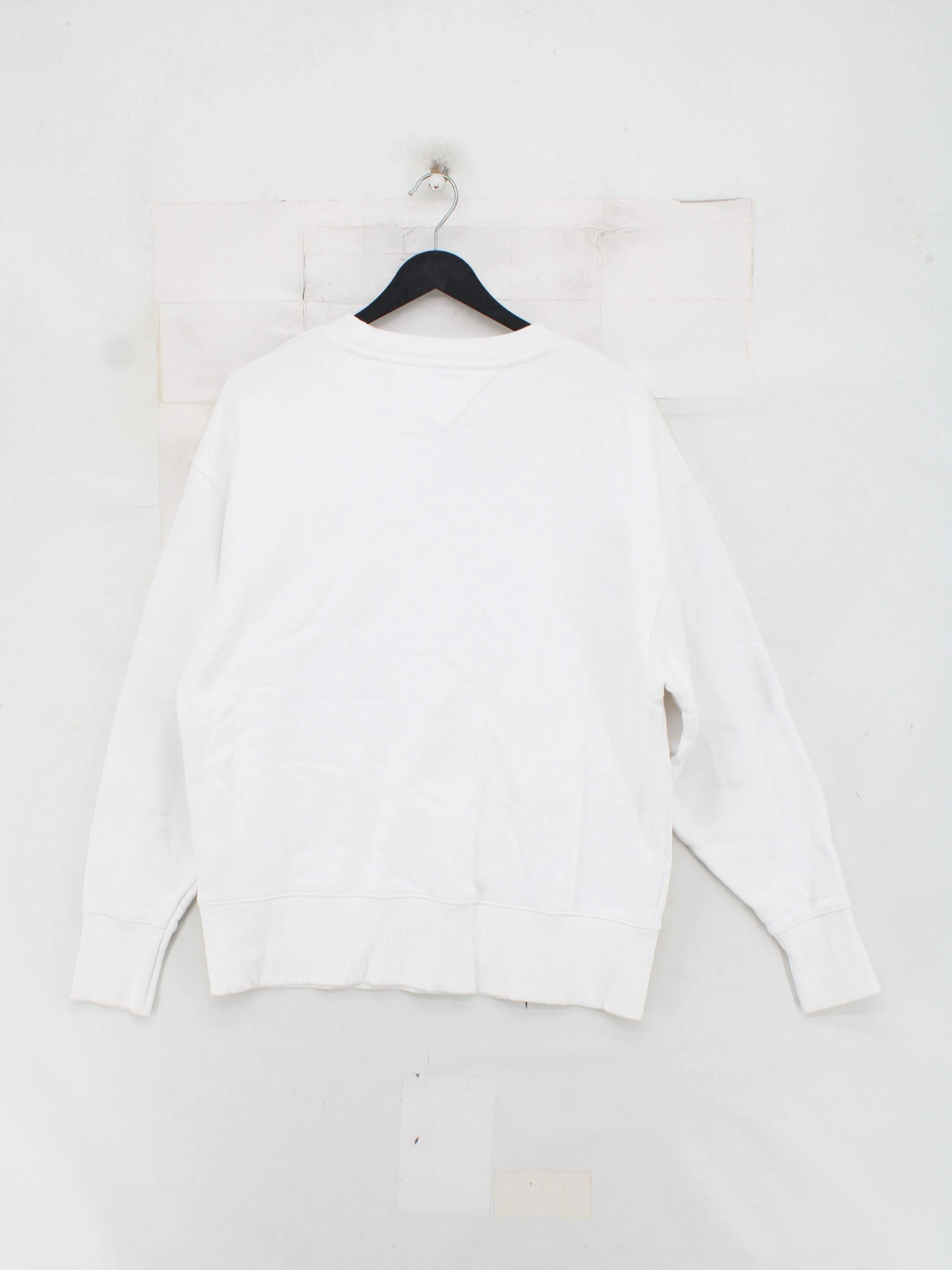Tommy Jeans Men's Hoodie M White Graphic 100% Cotton Pullover - Image 2
