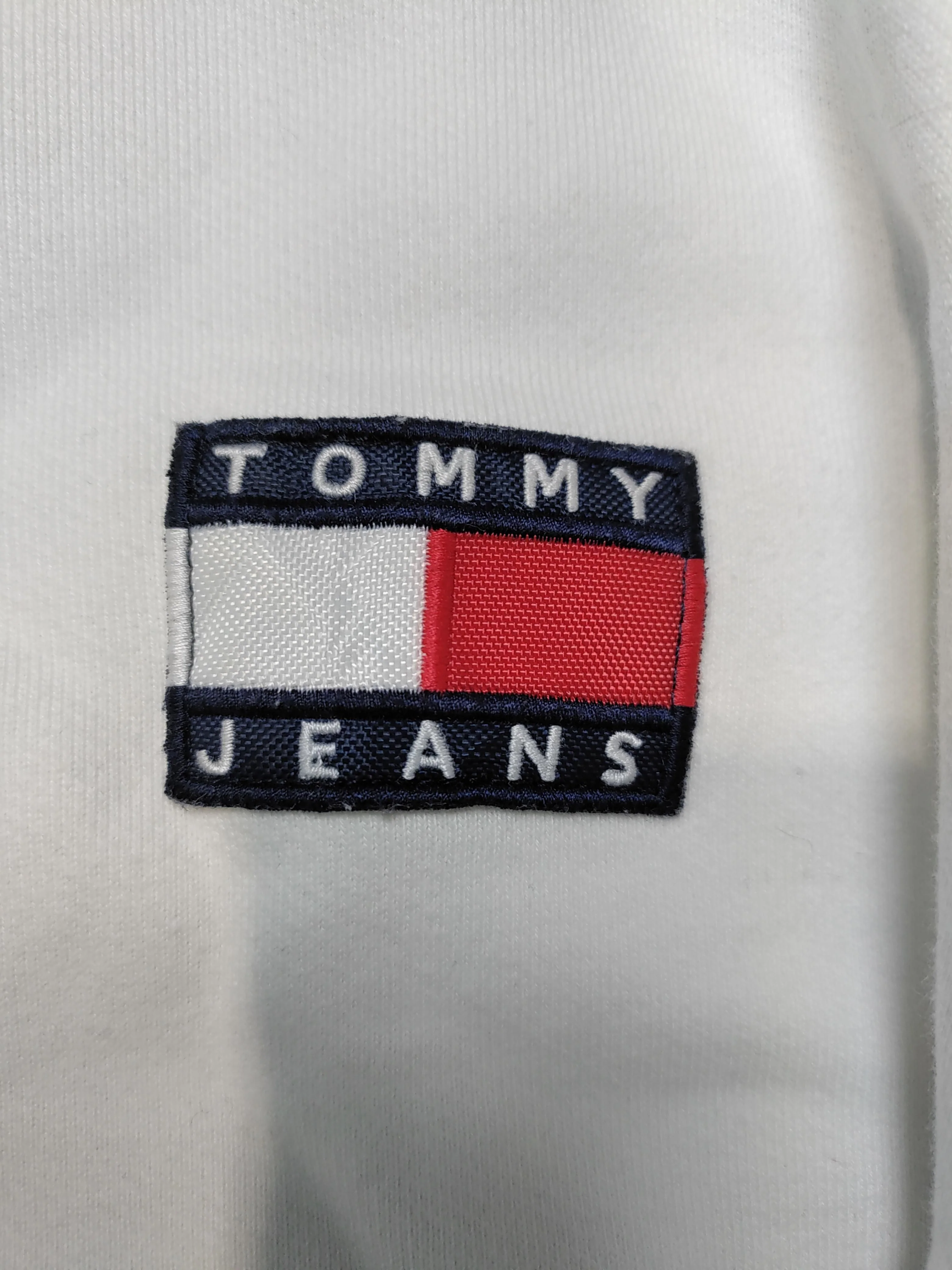 Tommy Jeans Men's Hoodie M White Graphic 100% Cotton Pullover - Image 5