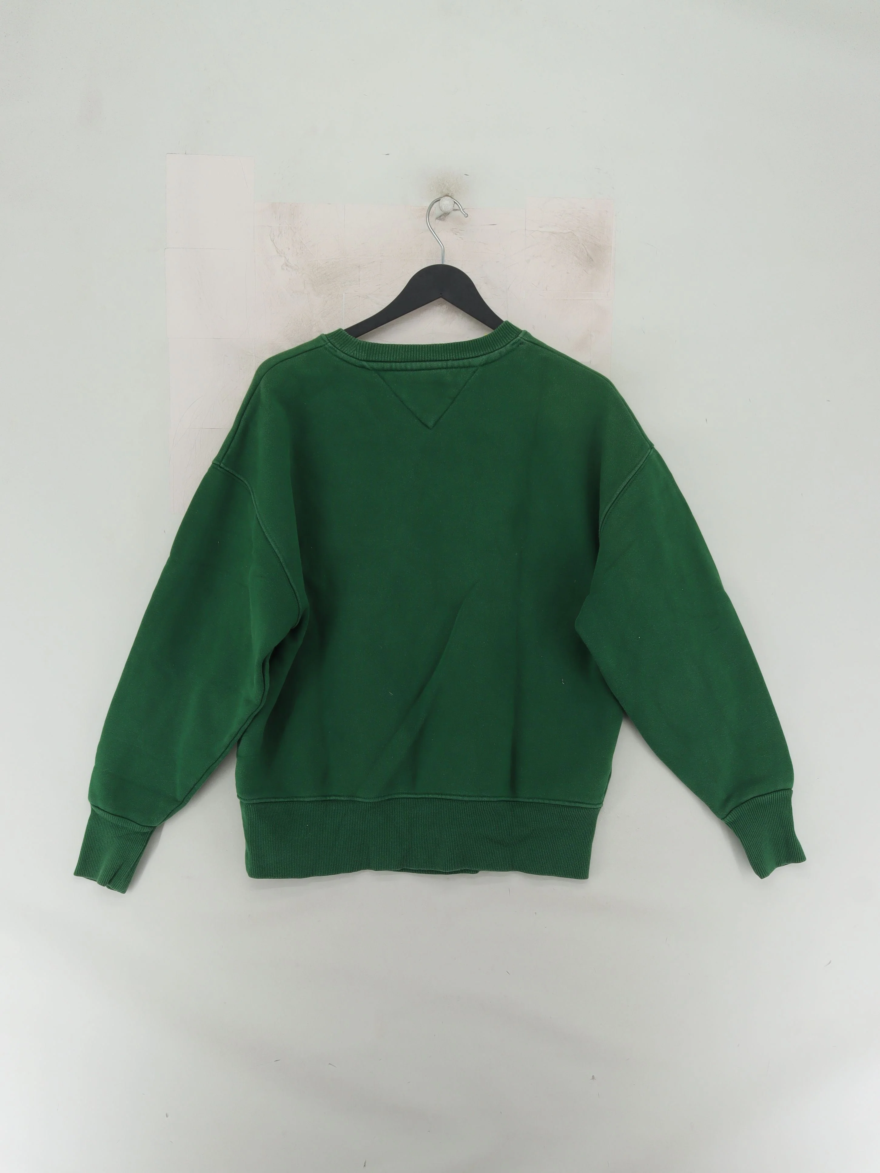 Tommy Jeans Men's Hoodie S Green Graphic 100% Cotton Pullover - Image 2