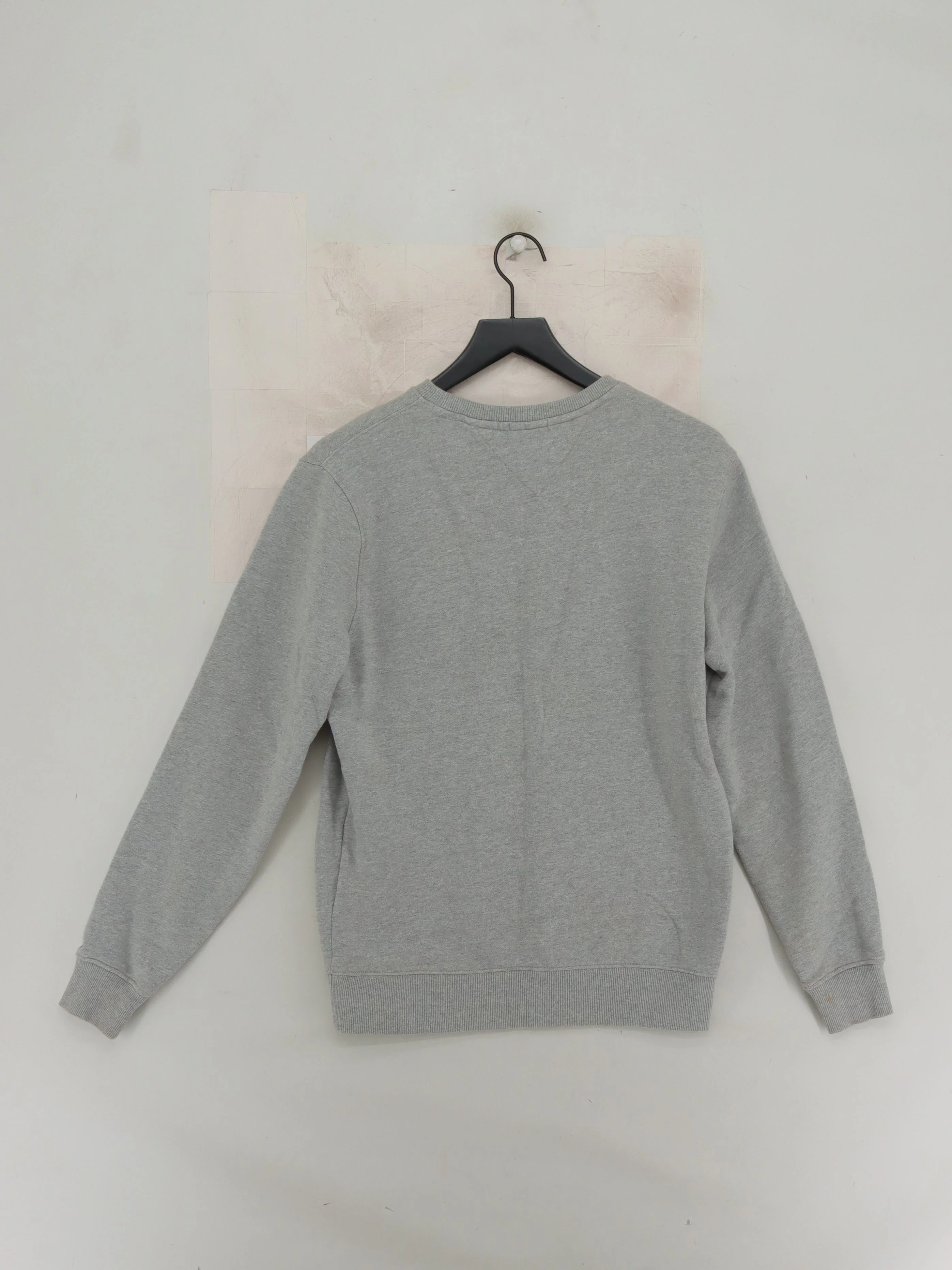 Tommy Jeans Men's Hoodie S Grey Graphic Cotton with Elastane Pullover - Image 2