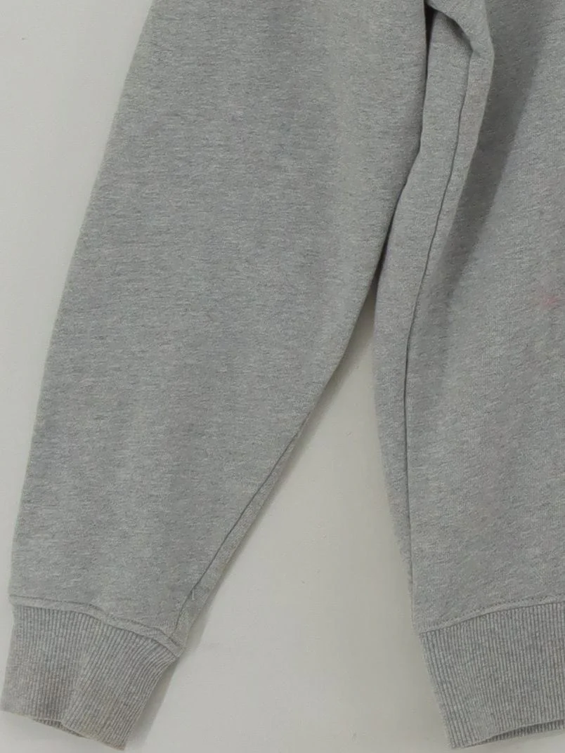 Tommy Jeans Men's Hoodie S Grey Graphic Cotton with Elastane Pullover - Image 4
