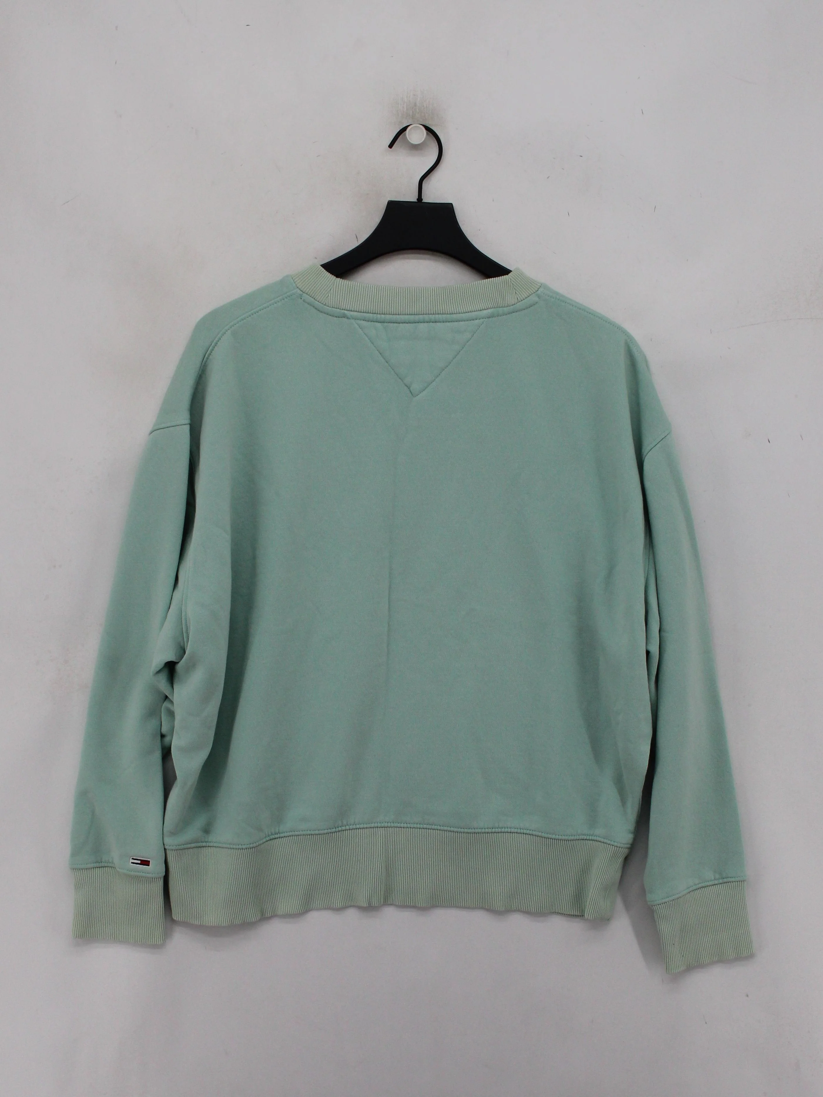Tommy Jeans Men's Hoodie XL Green Graphic Cotton with Polyester Pullover - Image 2