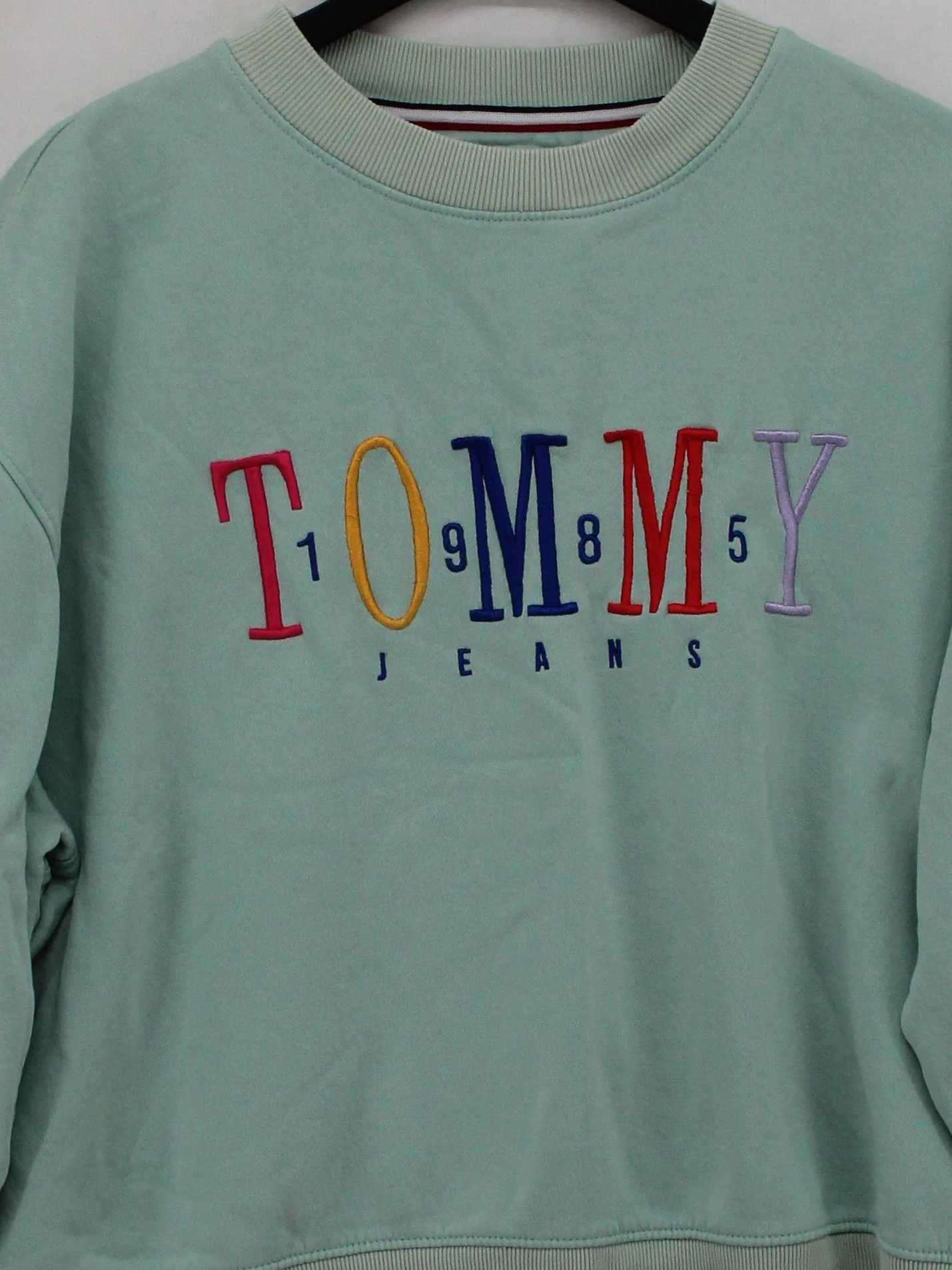 Tommy Jeans Men's Hoodie XL Green Graphic Cotton with Polyester Pullover - Image 3