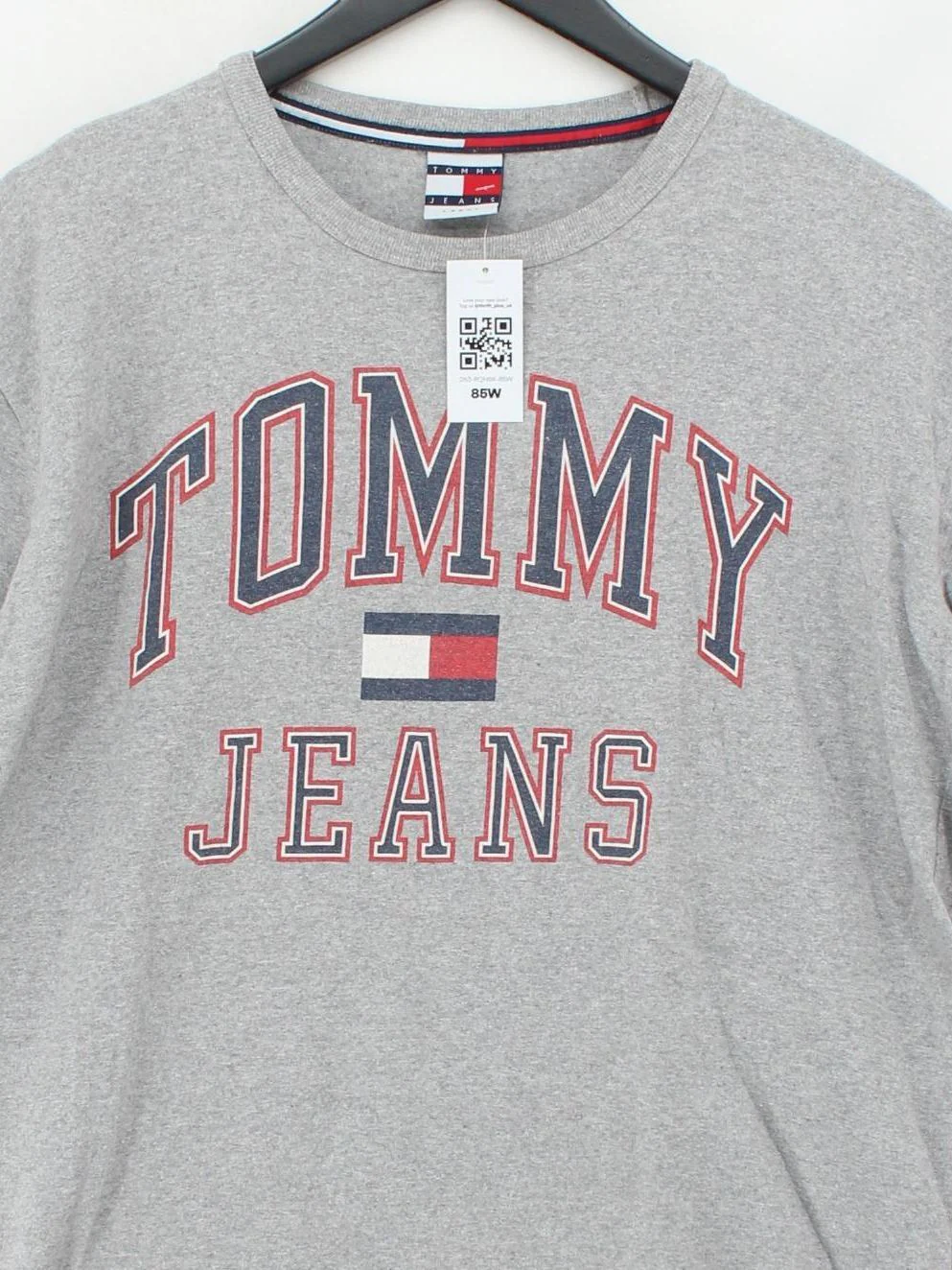 Tommy Jeans Men's T-Shirt L Grey Graphic 100% Cotton Basic - Image 3