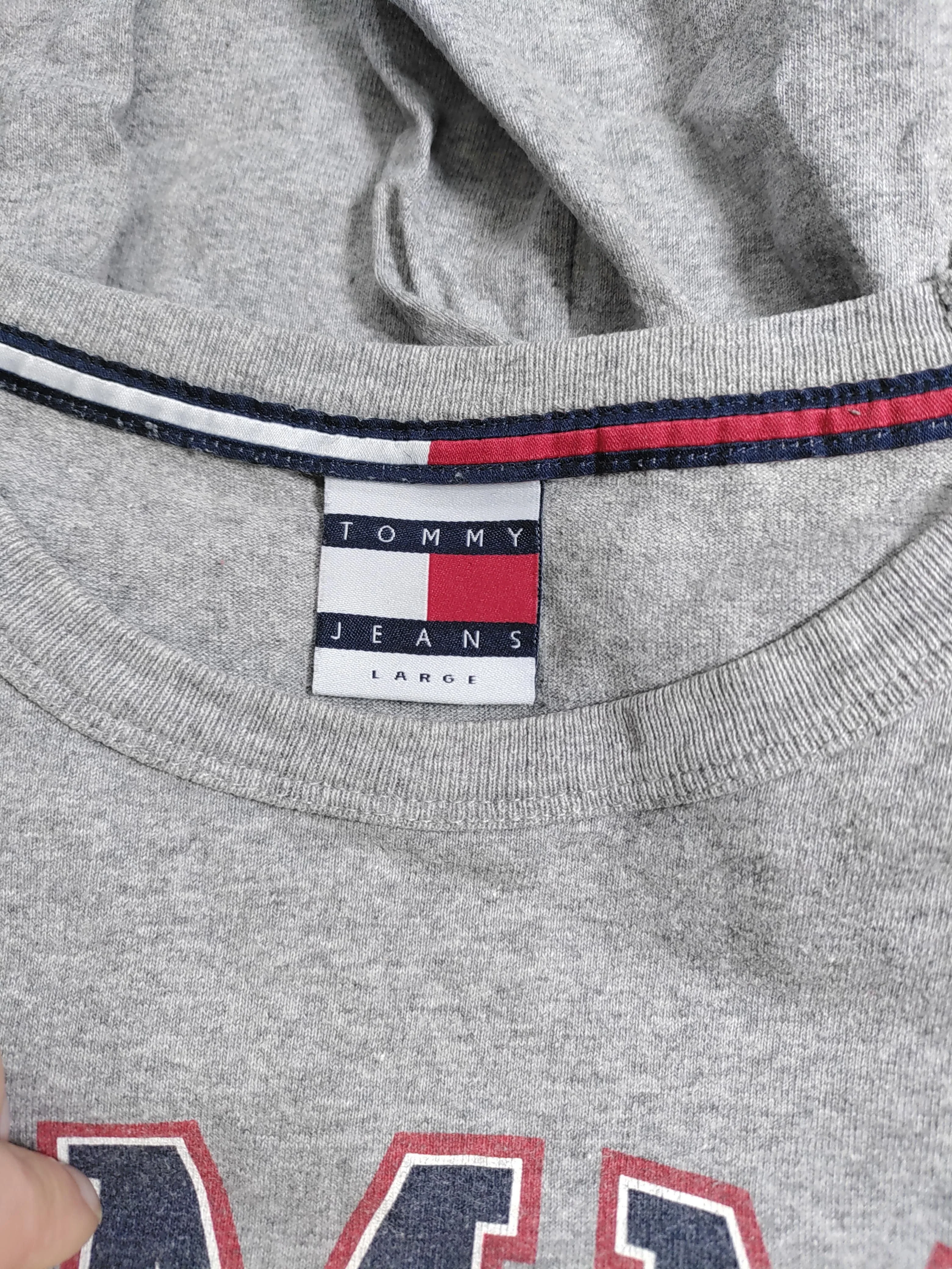 Tommy Jeans Men's T-Shirt L Grey Graphic 100% Cotton Basic - Image 5