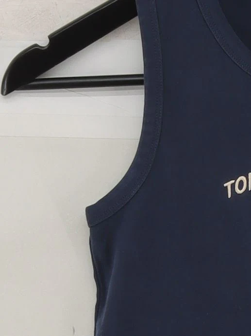Tommy Jeans Men's T-Shirt S Blue Cotton with Elastane Basic - Image 4