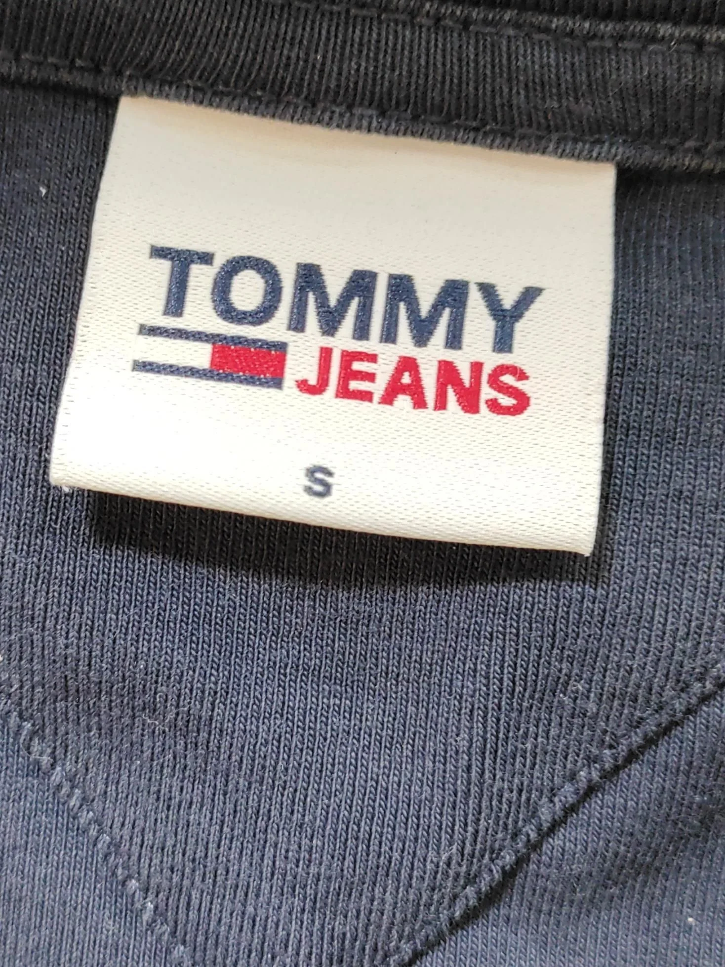 Tommy Jeans Men's T-Shirt S Blue Cotton with Elastane Basic - Image 5