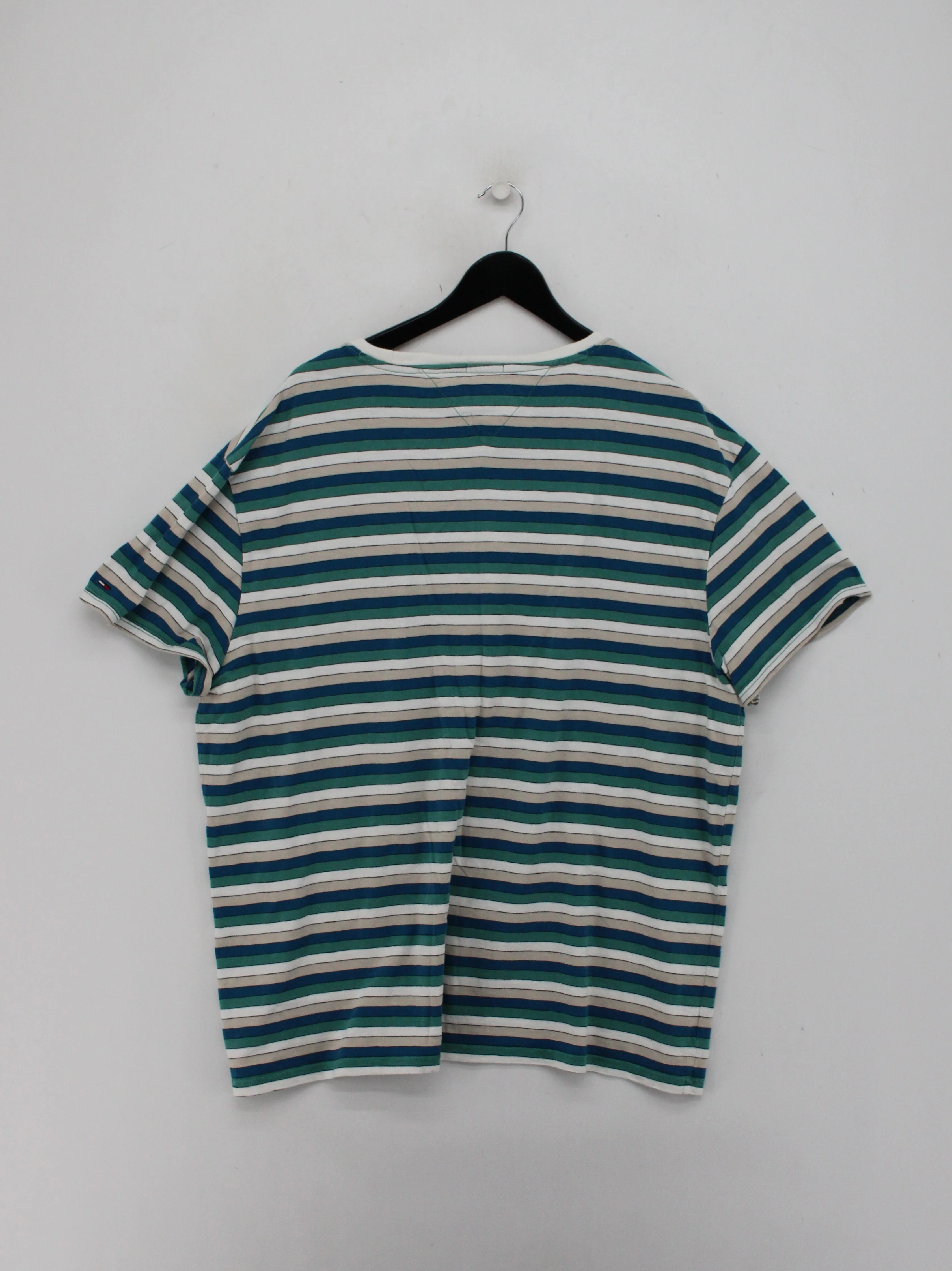 Tommy Jeans Men's T-Shirt XXL Multi Striped 100% Cotton Basic - Image 2