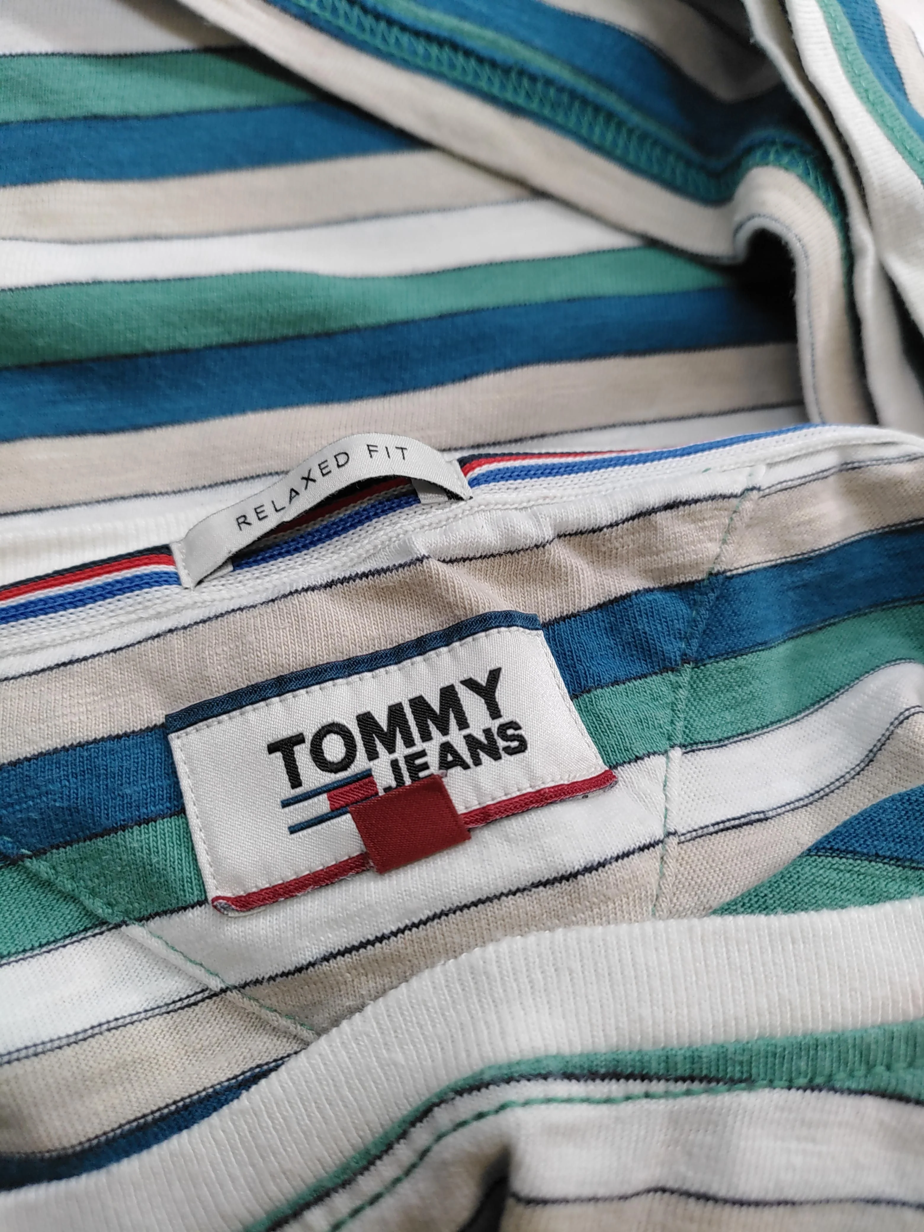 Tommy Jeans Men's T-Shirt XXL Multi Striped 100% Cotton Basic - Image 5