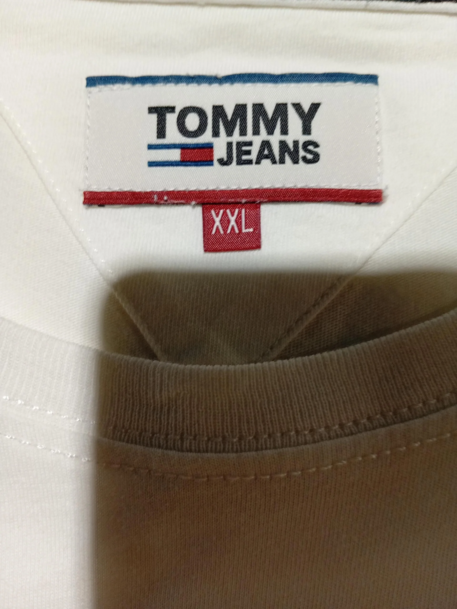 Tommy Jeans Men's T-Shirt XXL White 100% Cotton Basic - Image 6