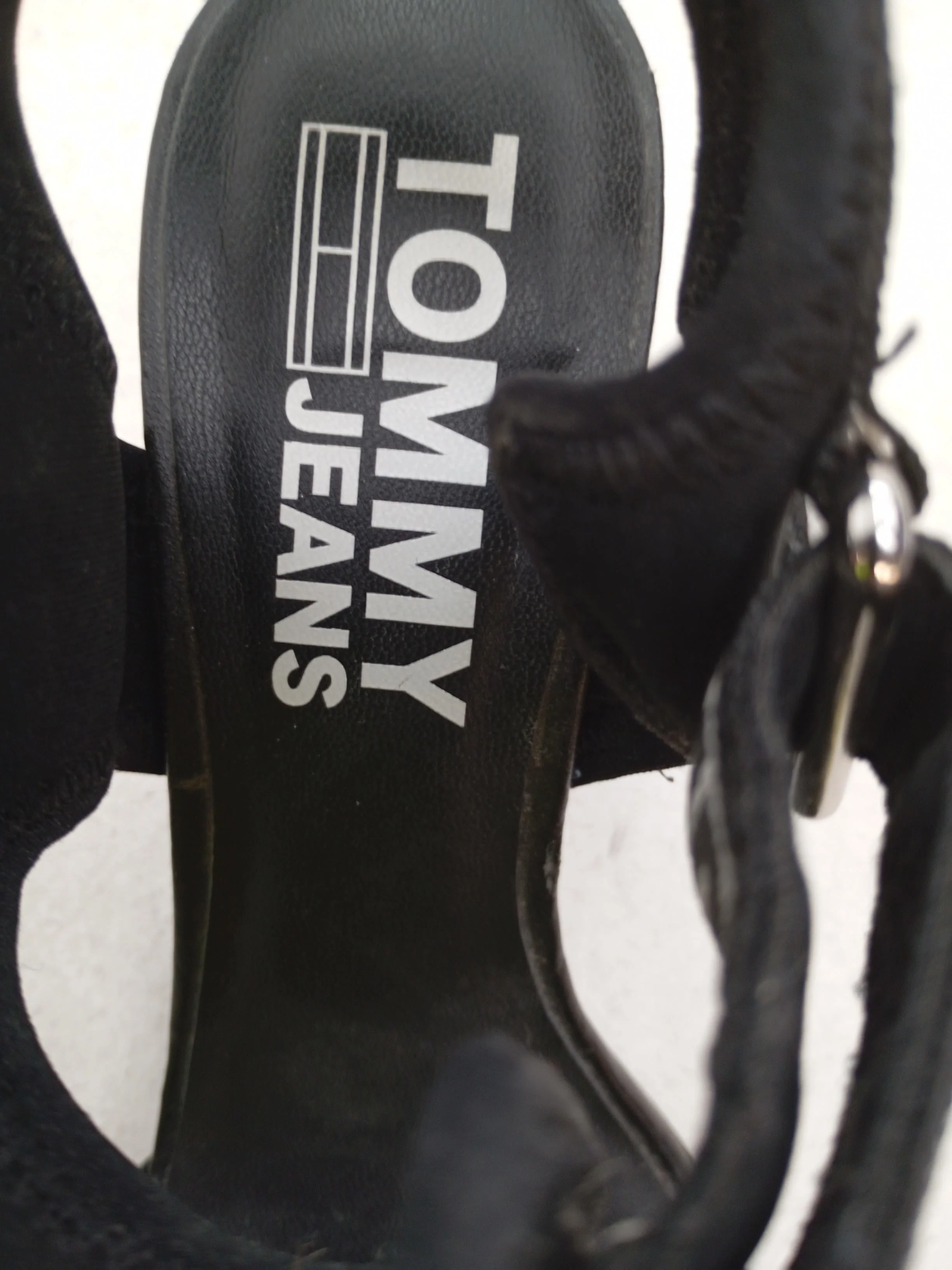 Tommy Jeans Women's Heels UK 6 Black Graphic Nylon with Elastane Strappy - Image 5