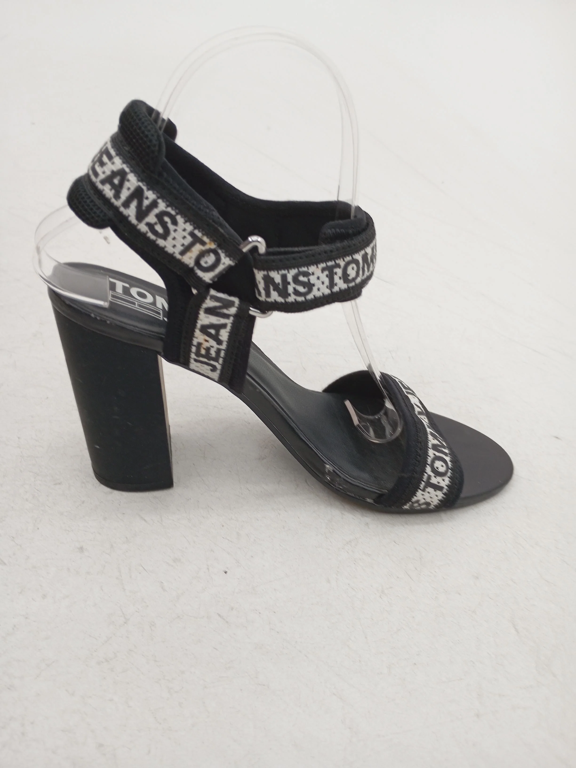 Tommy Jeans Women's Heels UK 6 Black Graphic Nylon with Elastane Strappy - Image 6