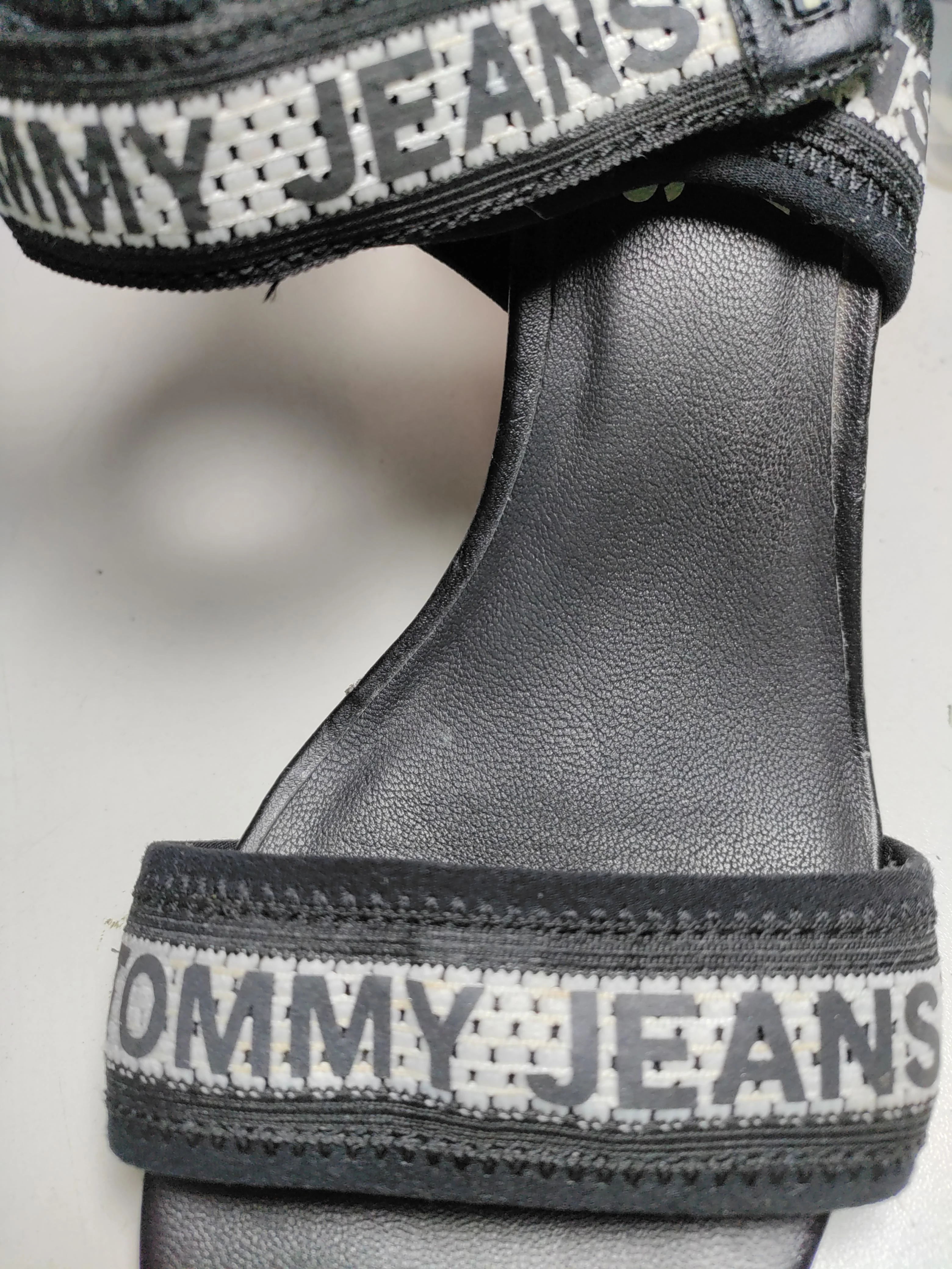 Tommy Jeans Women's Heels UK 6 Black Graphic Nylon with Elastane Strappy - Image 8