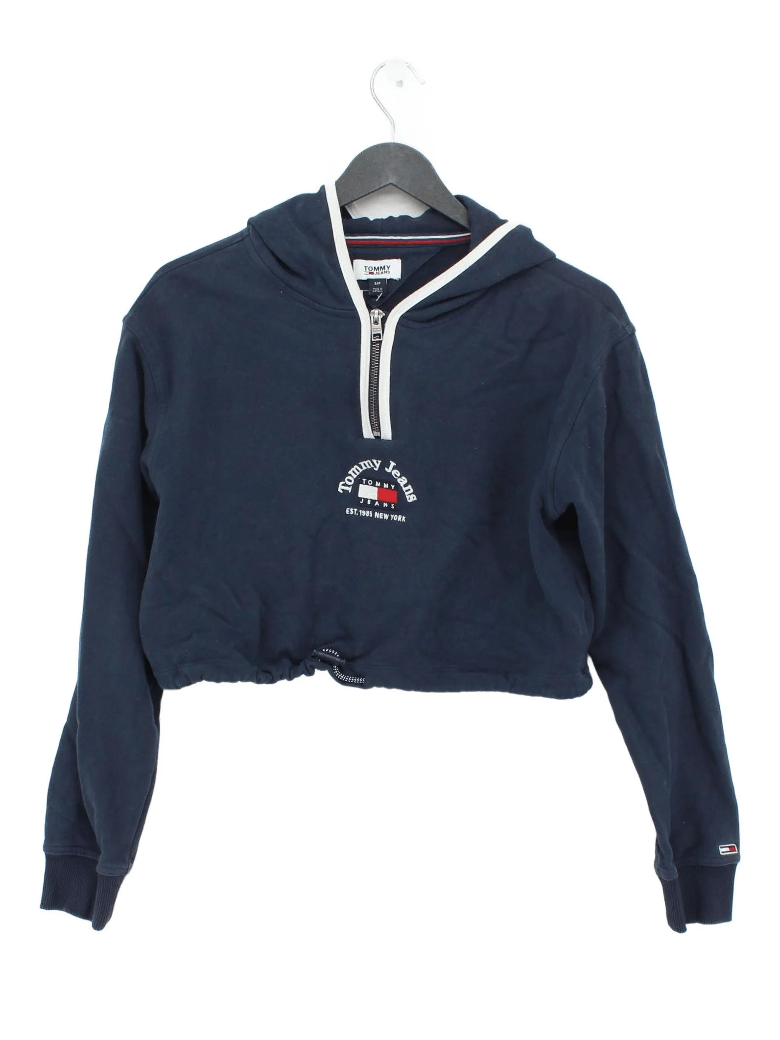 Tommy Jeans Women's Hoodie S Blue 100% Cotton Pullover