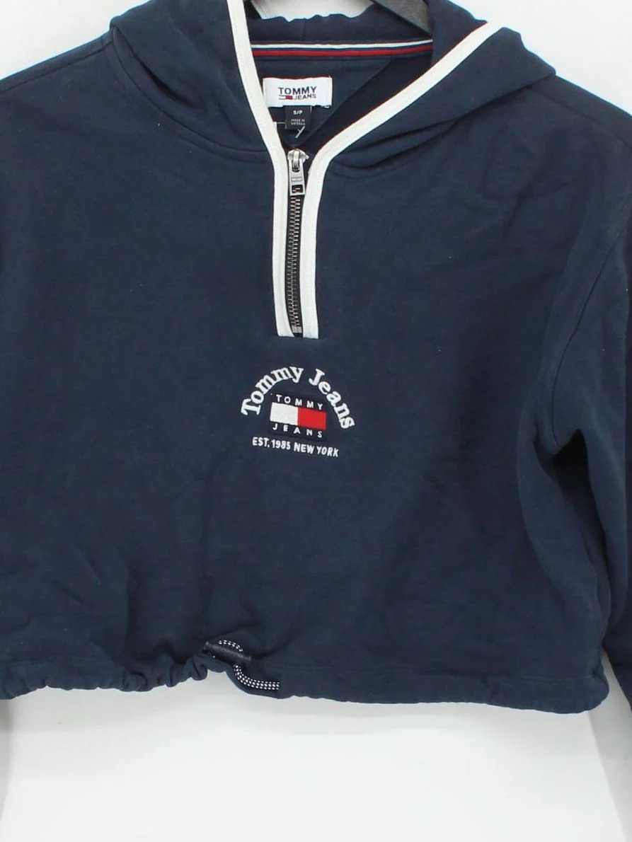 Tommy Jeans Women's Hoodie S Blue 100% Cotton Pullover - Image 3