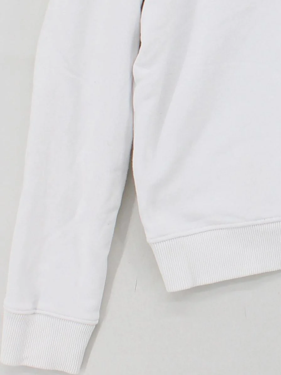 Tommy Jeans Women's Hoodie XS White Graphic Cotton with Polyester Pullover - Image 4