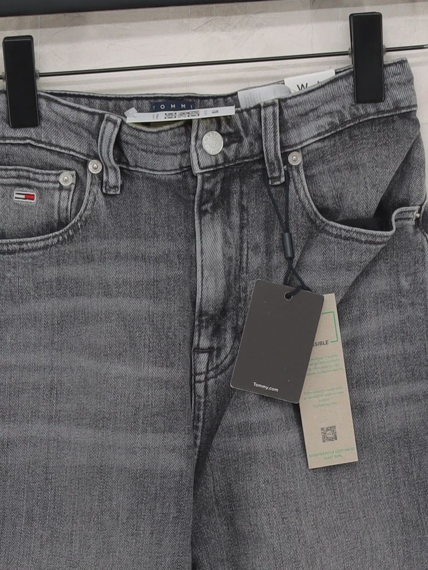Tommy Jeans Women's Jeans W 24 in; L 30 in Grey Cotton with Elastane Mom - Image 3