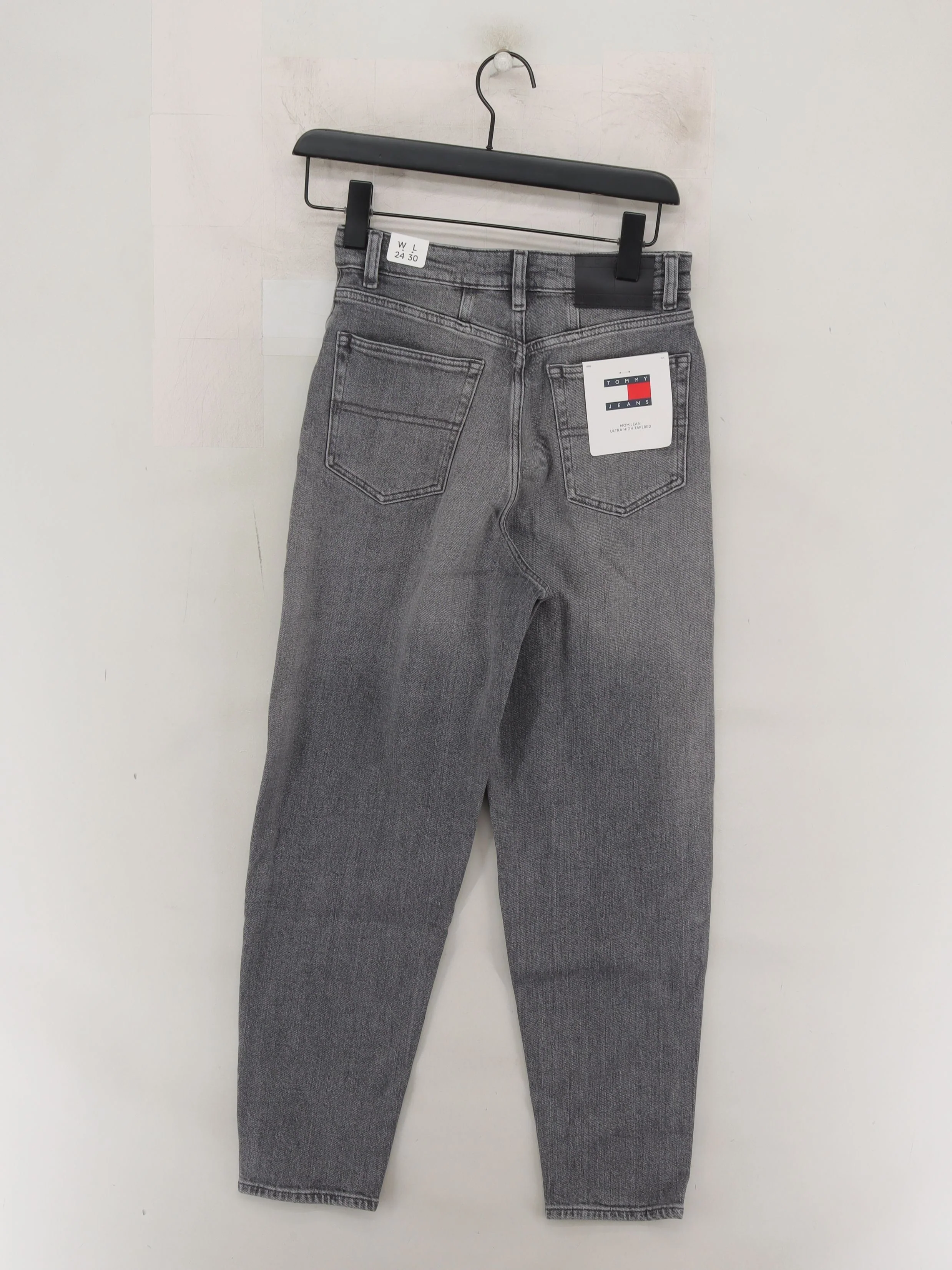 Tommy Jeans Women's Jeans W 24 in; L 30 in Grey Cotton with Elastane Mom - Image 2