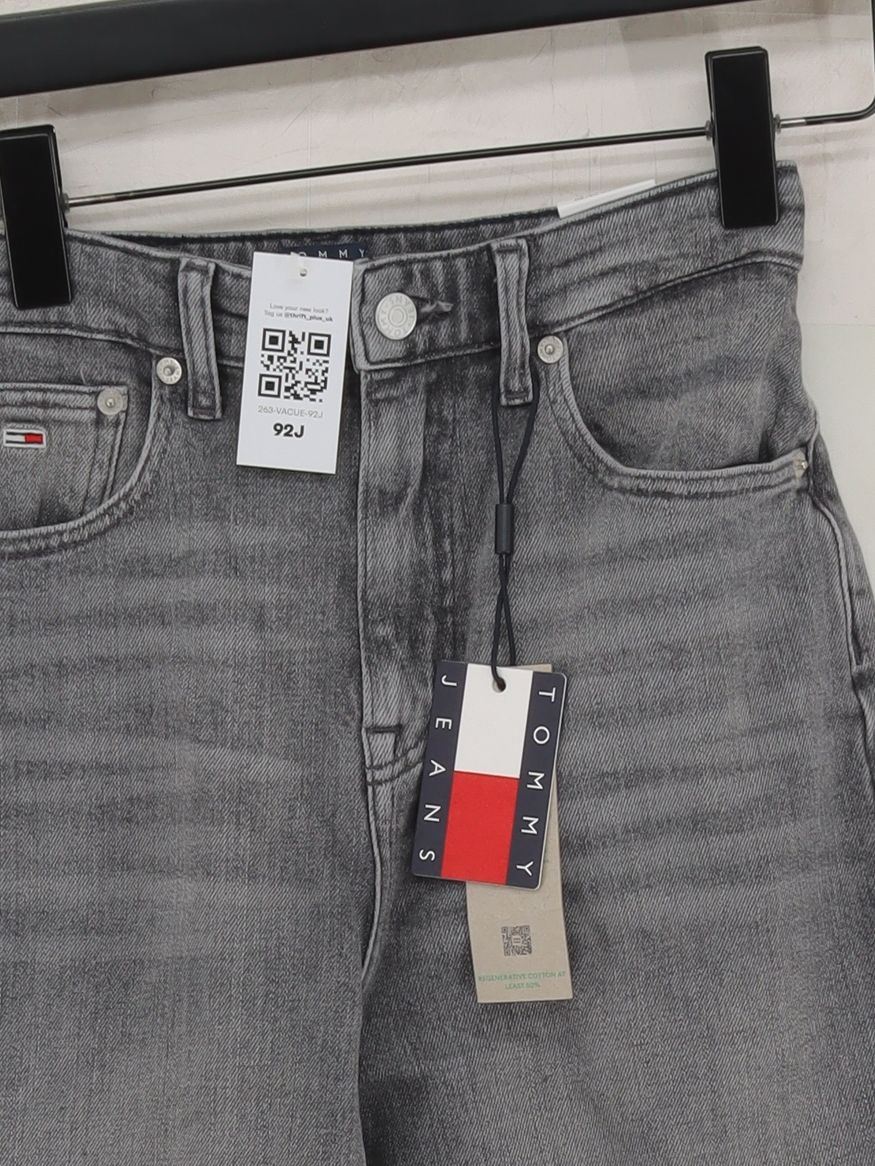 Tommy Jeans Women's Jeans W 24 in; L 30 in Grey Cotton with Elastane Mom - Image 3