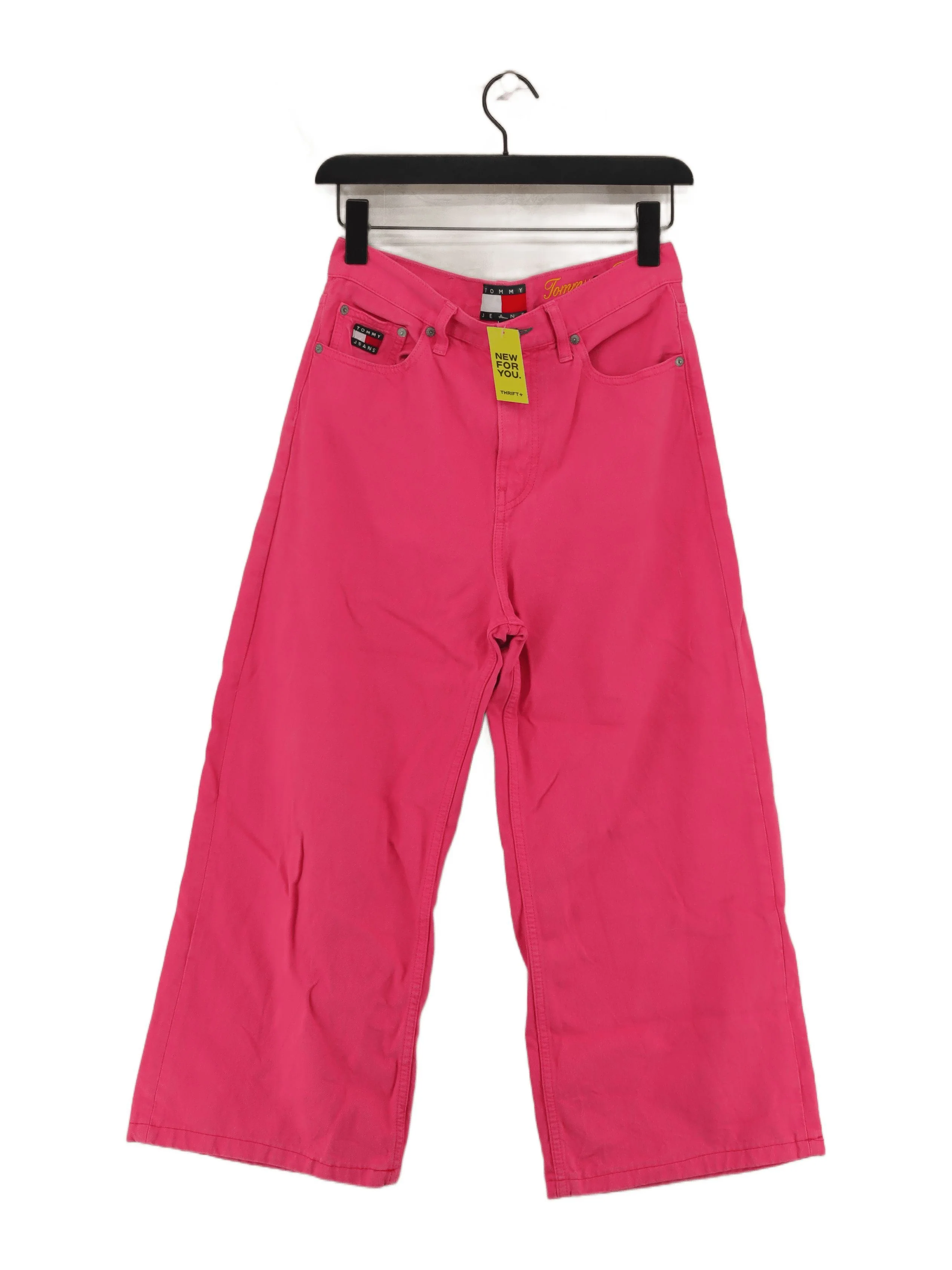 Tommy Jeans Women's Jeans W 27 in; L 30 in Pink 100% Cotton Wide-Leg