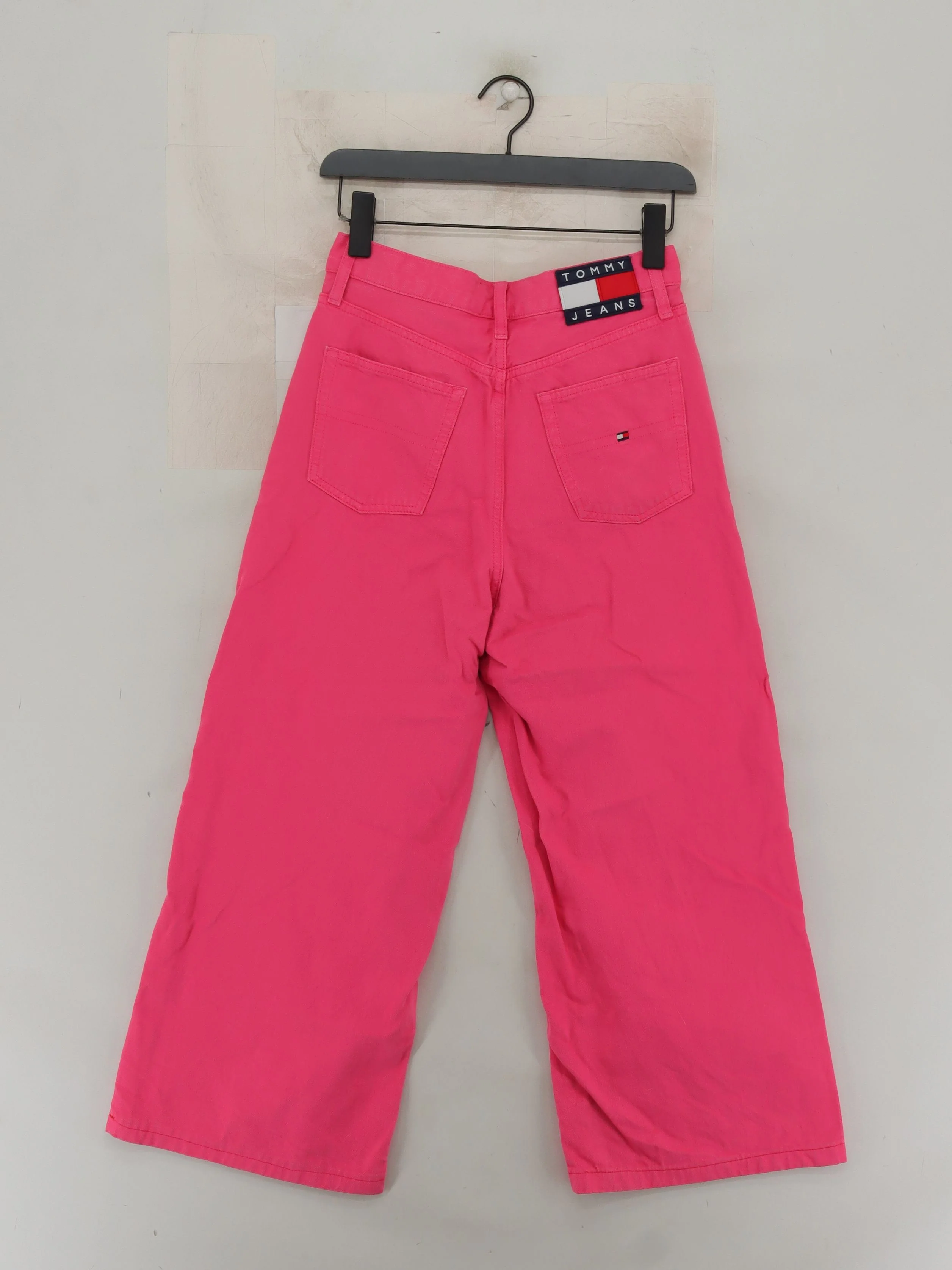 Tommy Jeans Women's Jeans W 27 in; L 30 in Pink 100% Cotton Wide-Leg - Image 2