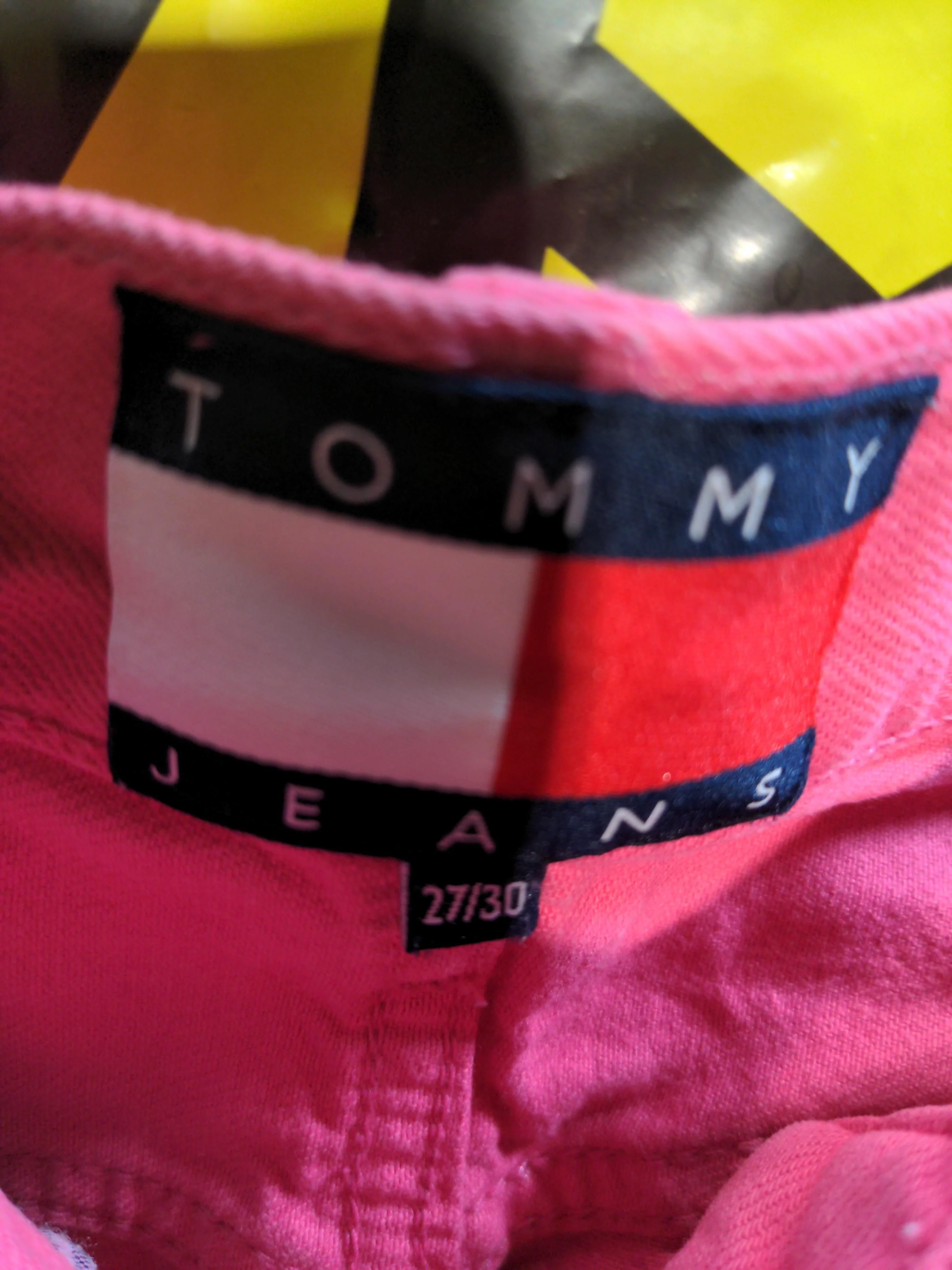 Tommy Jeans Women's Jeans W 27 in; L 30 in Pink 100% Cotton Wide-Leg - Image 5