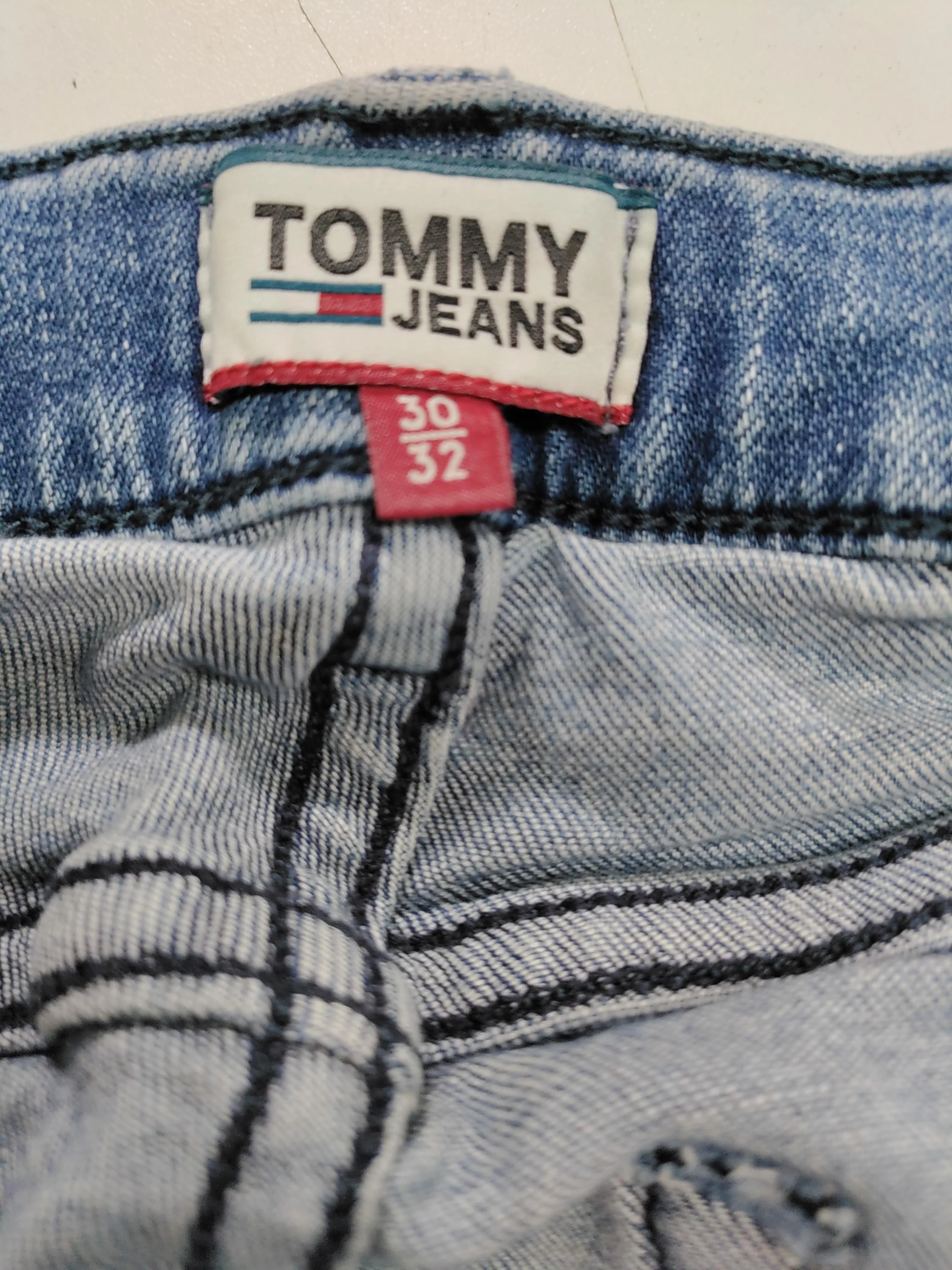 Tommy Jeans Women's Shorts W 30 in Blue 100% Cotton Cut-Off - Image 6